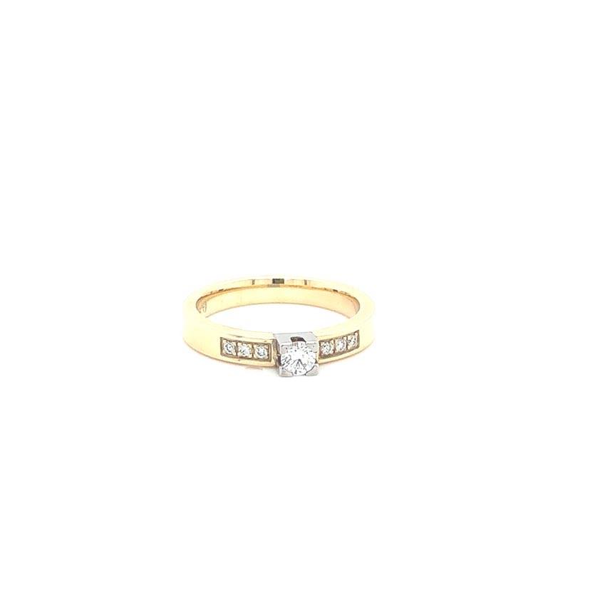 Aller Spanninga ring goud met diamant
