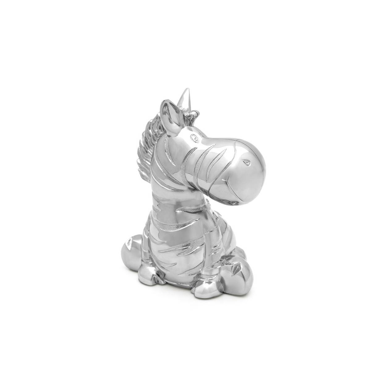 Op safari in de eigen kinderkamer? Met deze spaarpot Zebra kan dat! Bewaar je gespaarde centjes in deze leuke spaarpot in zilver kleur. Het materiaal is onderhoudsvrij. Poetsen is niet nodig.