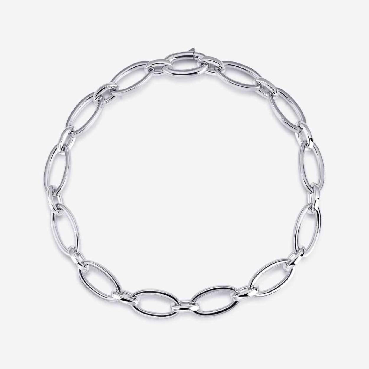 Gisser Jewels zilveren armband met ovale schakels en een lengte van 19cm