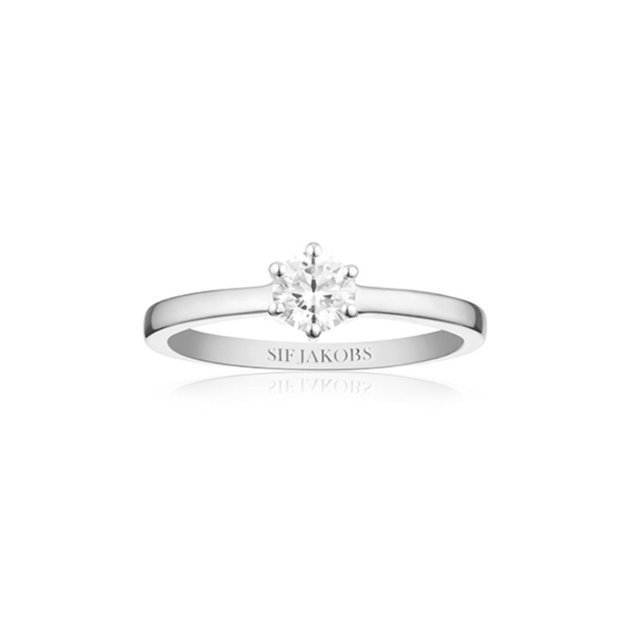 Sif Jacobs zilveren ring, model Pianura, met zirkonia 
In diverse maten leverbaar. 