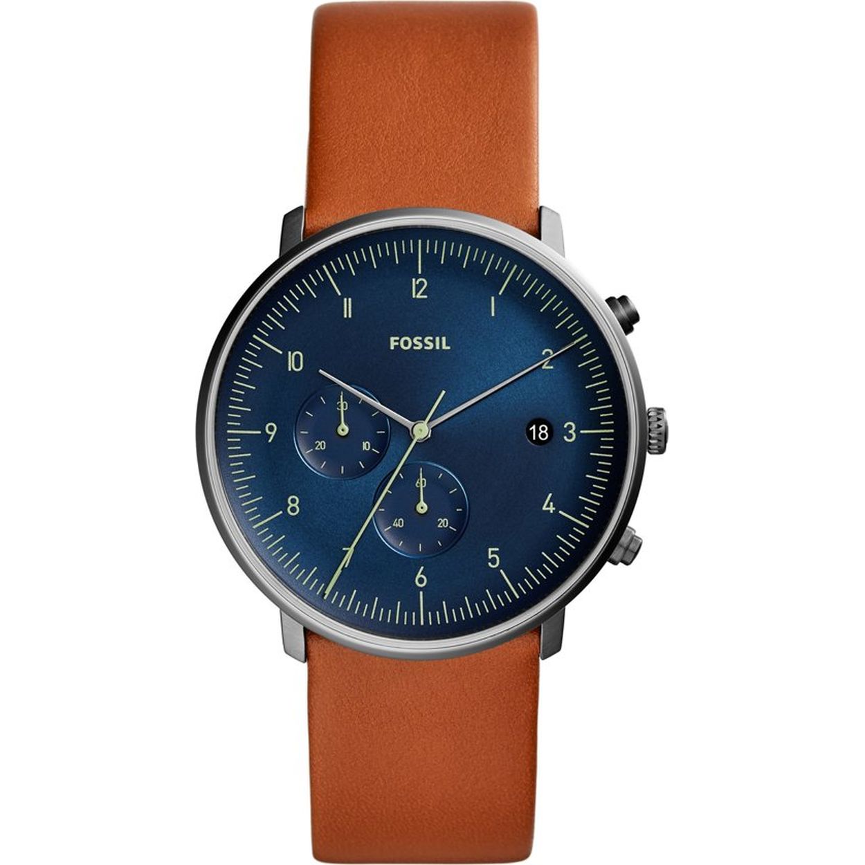 chronograph leren band