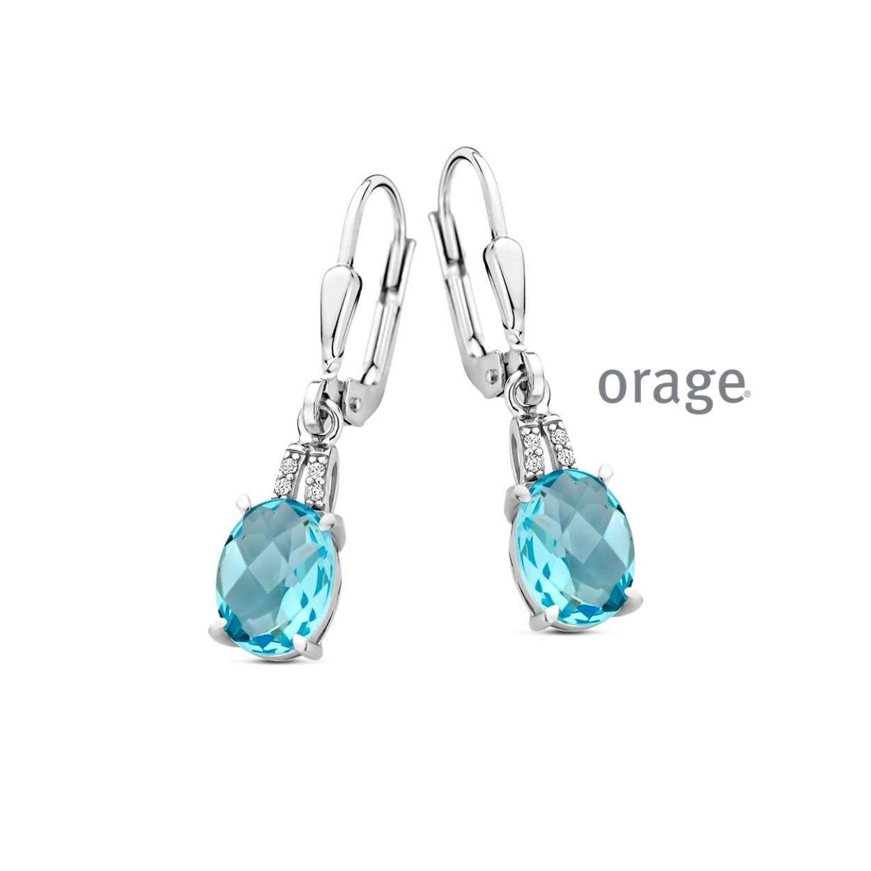 Orage oorhangers zilver