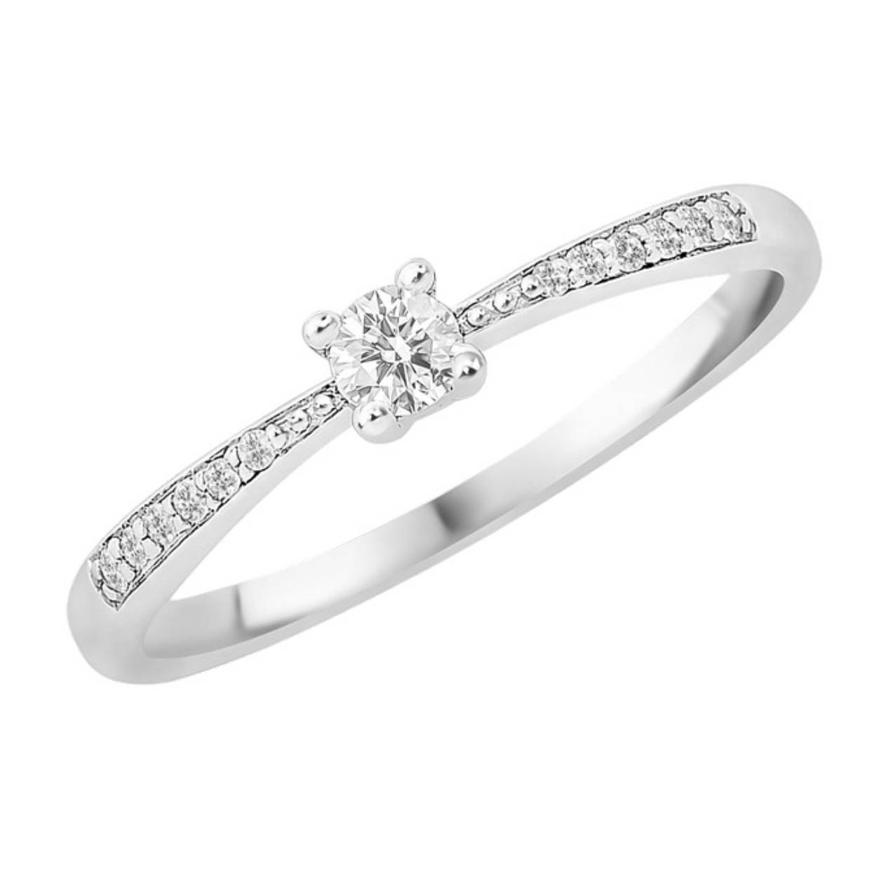 Ring wit goud 18kt met diamanten.