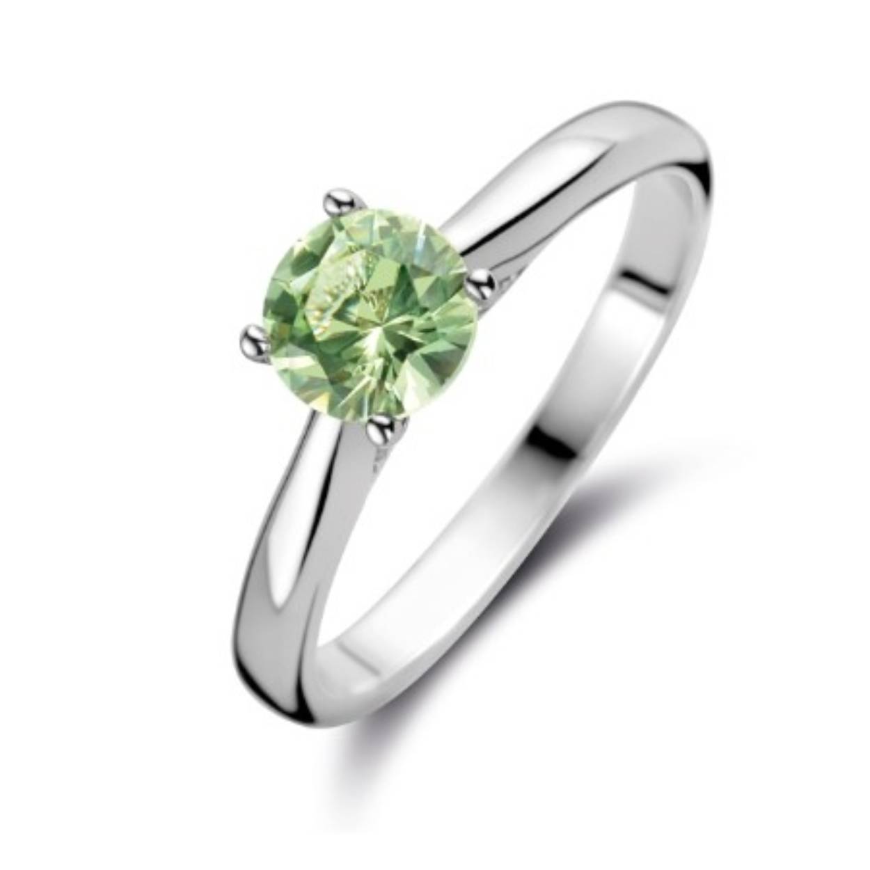 Rosa di Luca 629.825 Ring Solitair met Groene Zirkonia