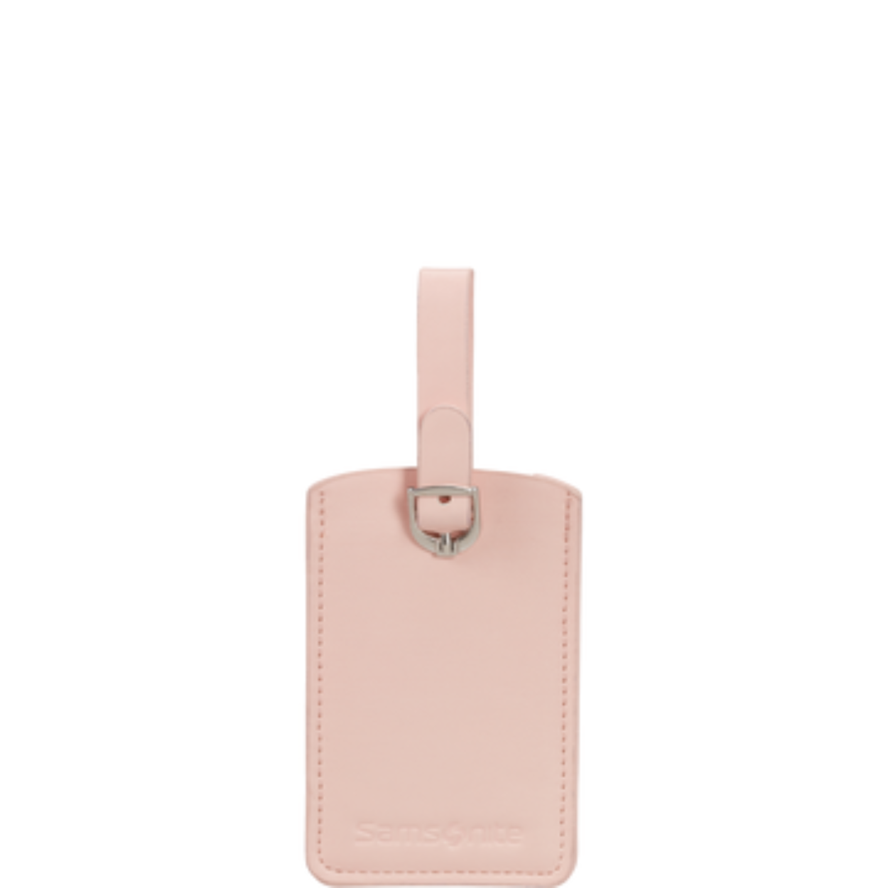 Klassiek, rechthoekig bagagelabel met gebosseleerd Samsonite logo.
- Duurzaam riempje met stevige gesp voor de bevestiging van het label.
- Transparant venster met beschermingsflap voor meer privacy voor jouw adresgegevens.
- Kan snel bevestigd worden aan de handgreep van een koffer, aktetas of laptoptas.
- Personaliseerbaar.
