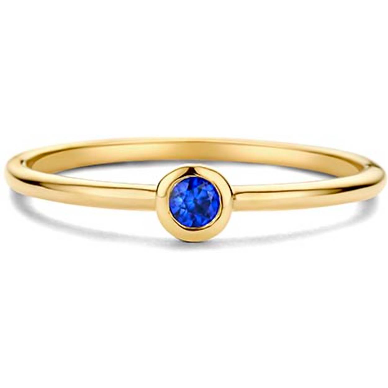 Gouden ring met geboortesteen September Saffier