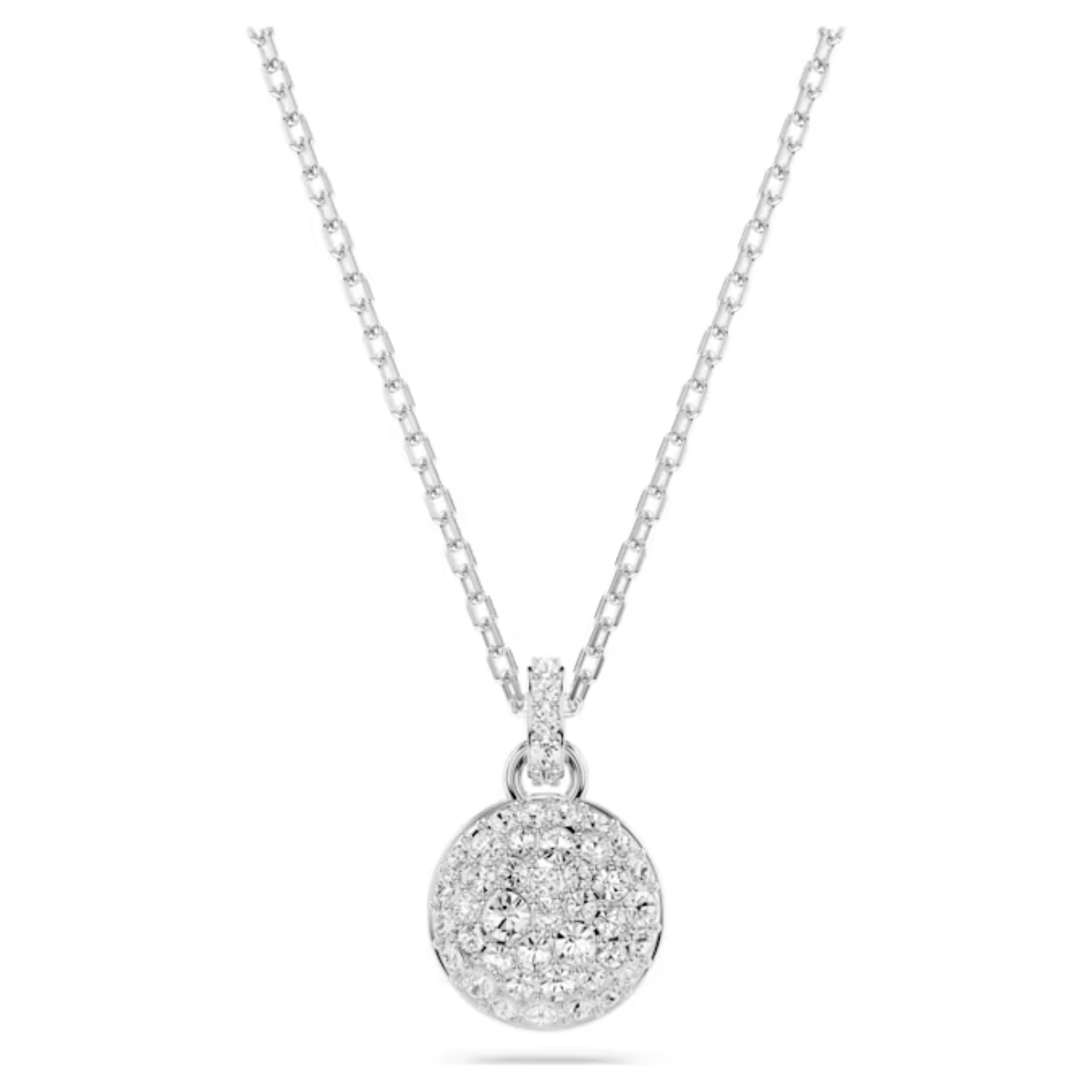 Deze hanger geïnspireerd op het heelal geeft elke outfit een oogverblindende uitstraling. Het ontwerp met rhodium toplaag wordt gedragen aan een delicate ketting met karabijnsluiting en is voorzien van een bolvormig meteoormotief met een sneeuwpavé van heldere rondgeslepen kristallen in verschillende formaten. Draag het als wonderlijk sieraad dat vol vreugde het licht vangt.
