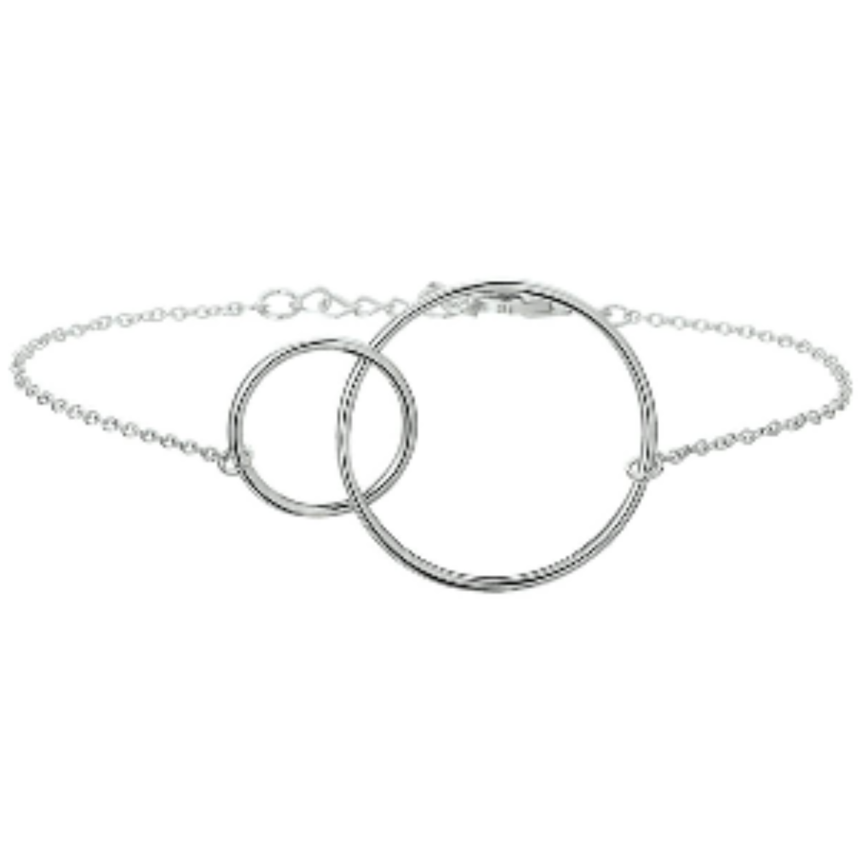 Zilveren armband met cirkels 16,5-19cm