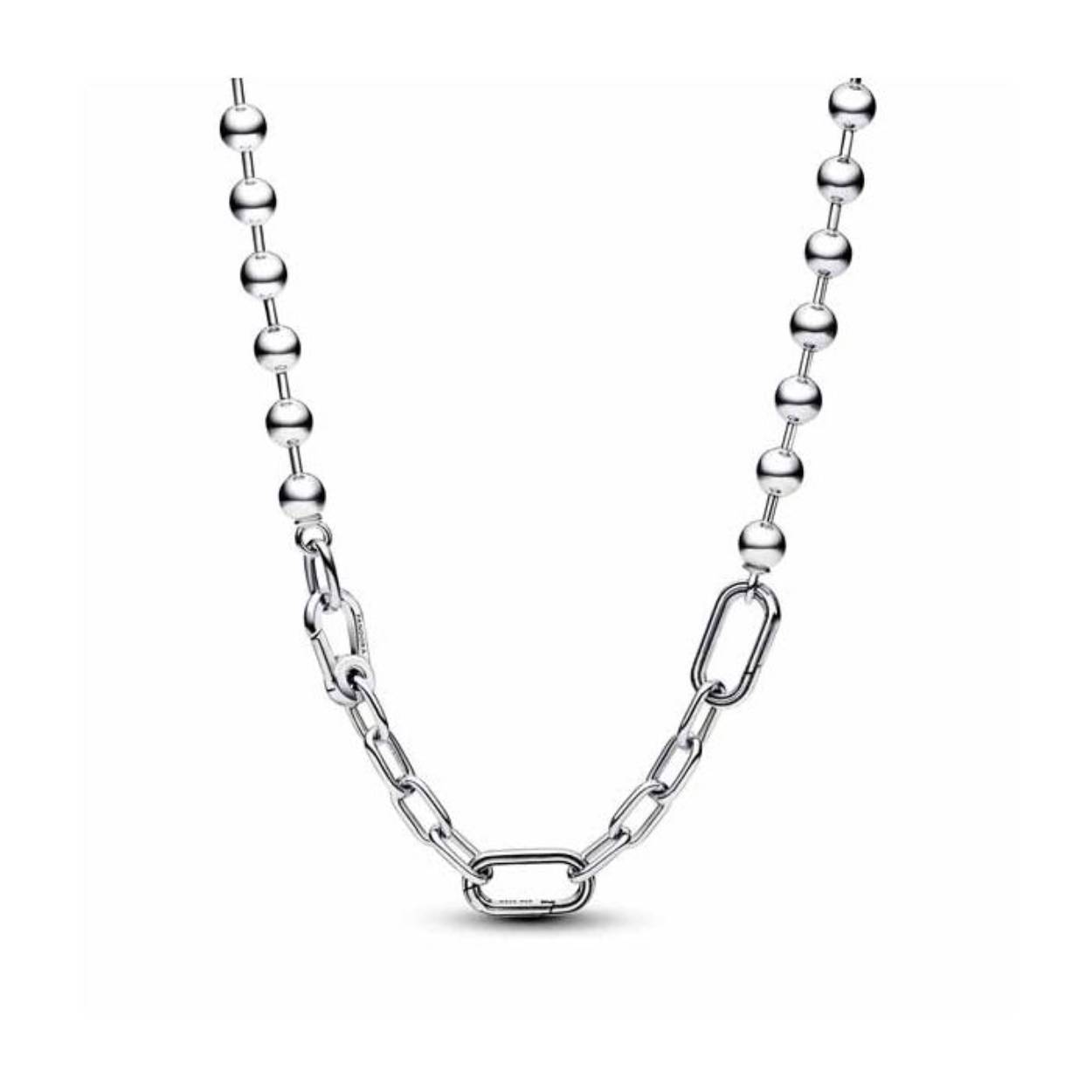Silver bead and link