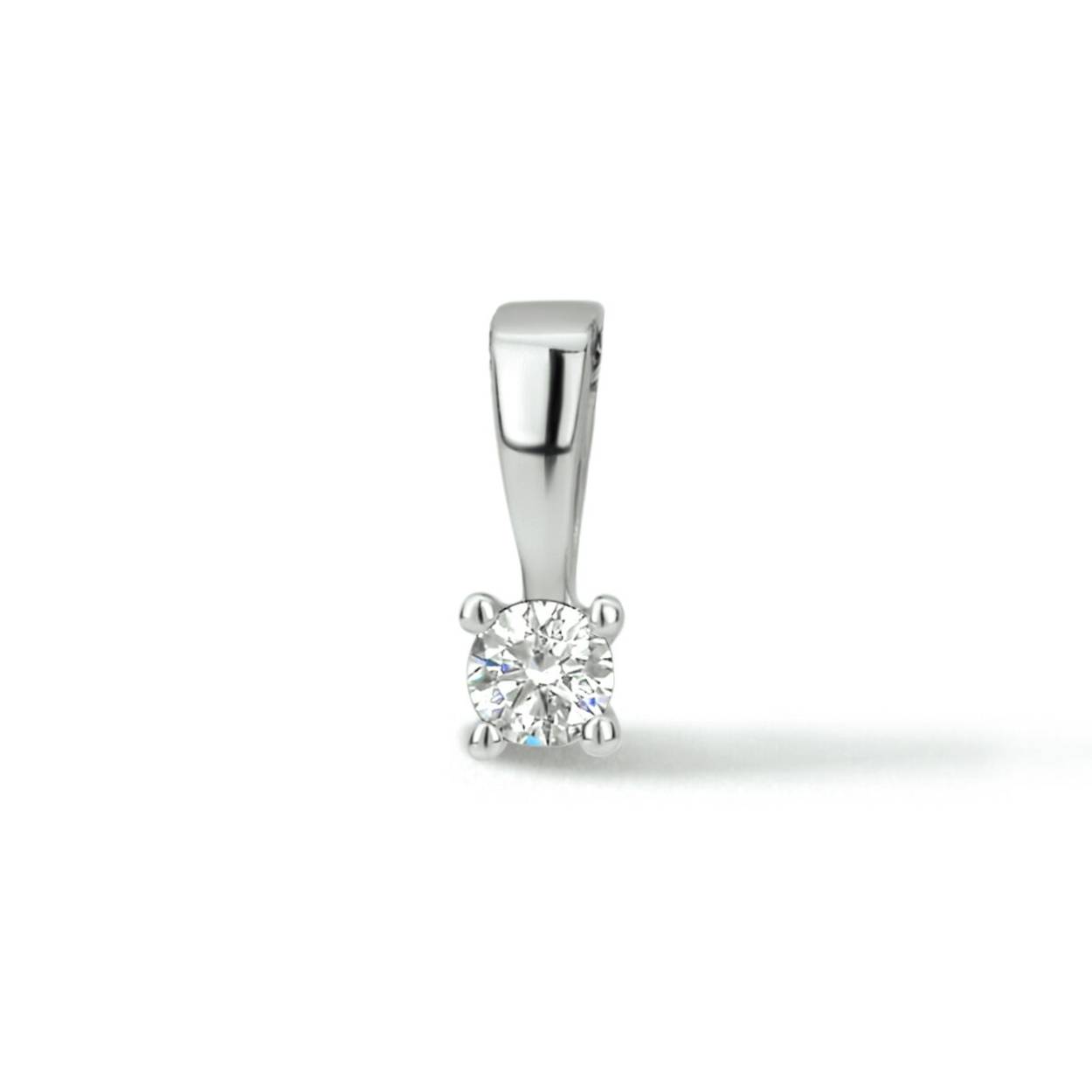 Witgouden hanger 0.05crt diamant h si