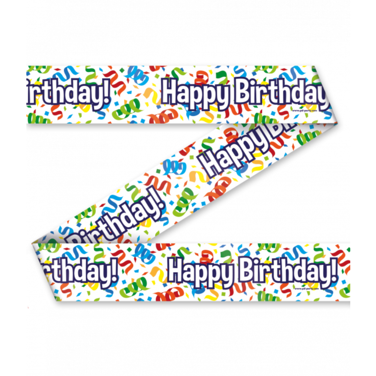 Deze feestelijke tape met leuk design is namelijk te krijgen voor elk soort feestje! Een verjaardag, geboorte, huwelijk, iemand die geslaagd is, of een feestje omdat iemand 30 jaar getrouwd is, alles is mogelijk. lengte (cm) 1200 breedte (cm) 9