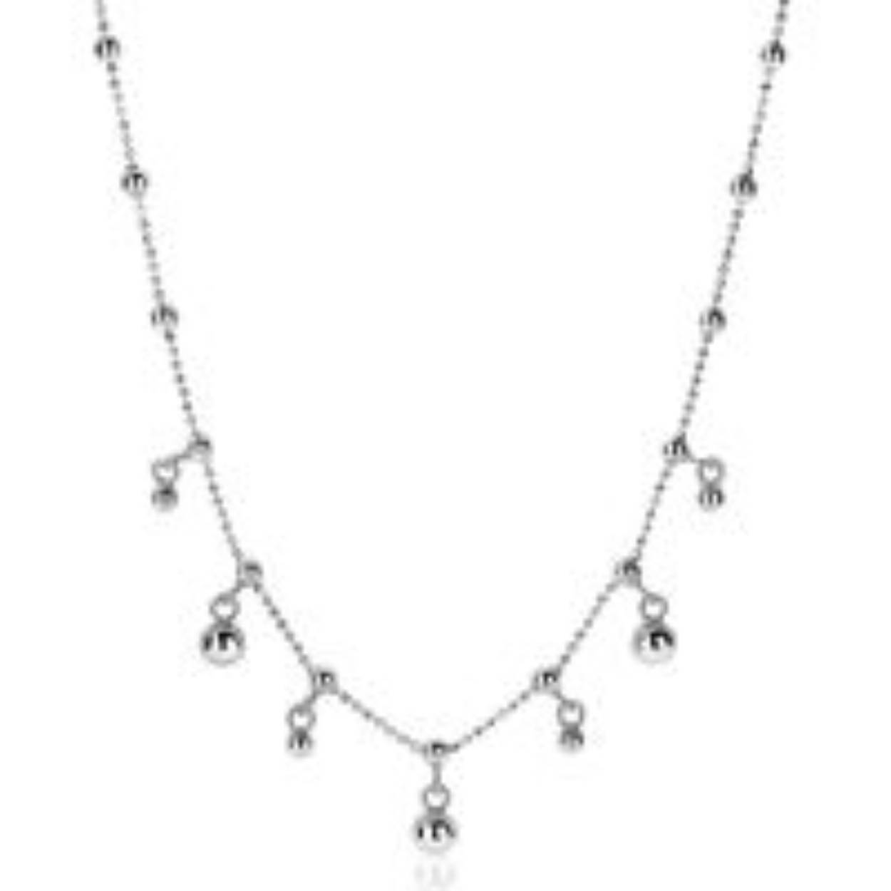 zilveren collier met bolletjes
