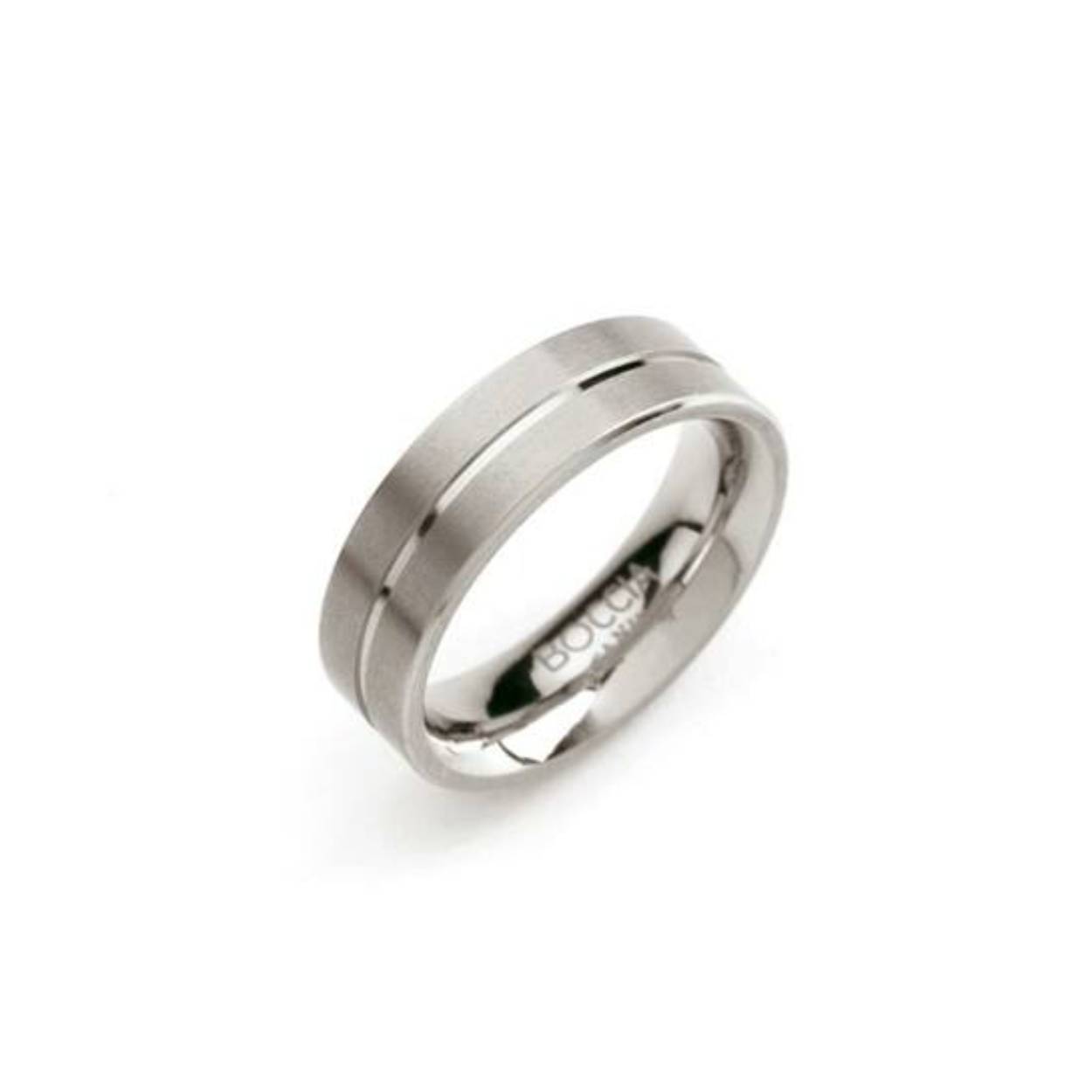Dit is een ring van het merk Boccia Titanium
