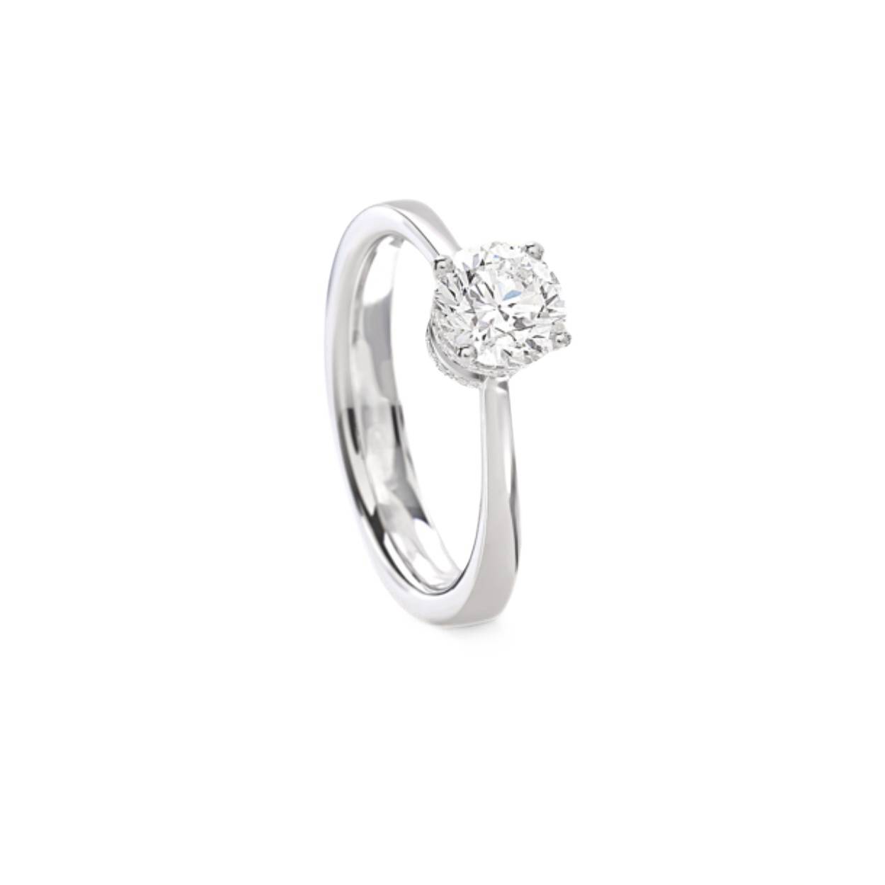 Giorgio Visconti ring in 18kt met briljant 3.6gr GVS 0.05ct & 0.40ct
