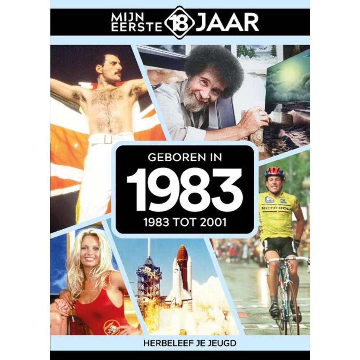 MIJN EERSTE 18 JAAR; GEBOREN IN 1983 De jaren van 1983 tot 2001 Mijn Eerste 18 Jaar is hét boek vol met ‘oh ja!’-momenten. Droom weg bij alle hoogtepunten uit jouw jeugd. Zo beleef je de meest spraakmakende momenten uit de eerste 18 jaar van jouw leven opnieuw. Aan welke hits, films en tv-programma’s heb je mooie herinneringen? Hoe was de mode toen, het straatbeeld en de rages? Welke sporthelden zijn je bijgebleven? En wat was het nieuws waar iedereen het over had? Mijn Eerste 18 Jaar staat boordevol jeugdsentiment. Met maar liefst 182 pagina’s aan kleurrijke foto’s, anekdotes en iconische beelden uit jouw jonge jaren. Ook hebben we per jaar de grootste hits voor je verzameld. Scan de code en beluister jouw hits. Begin met bladeren en herbeleef je jeugd!