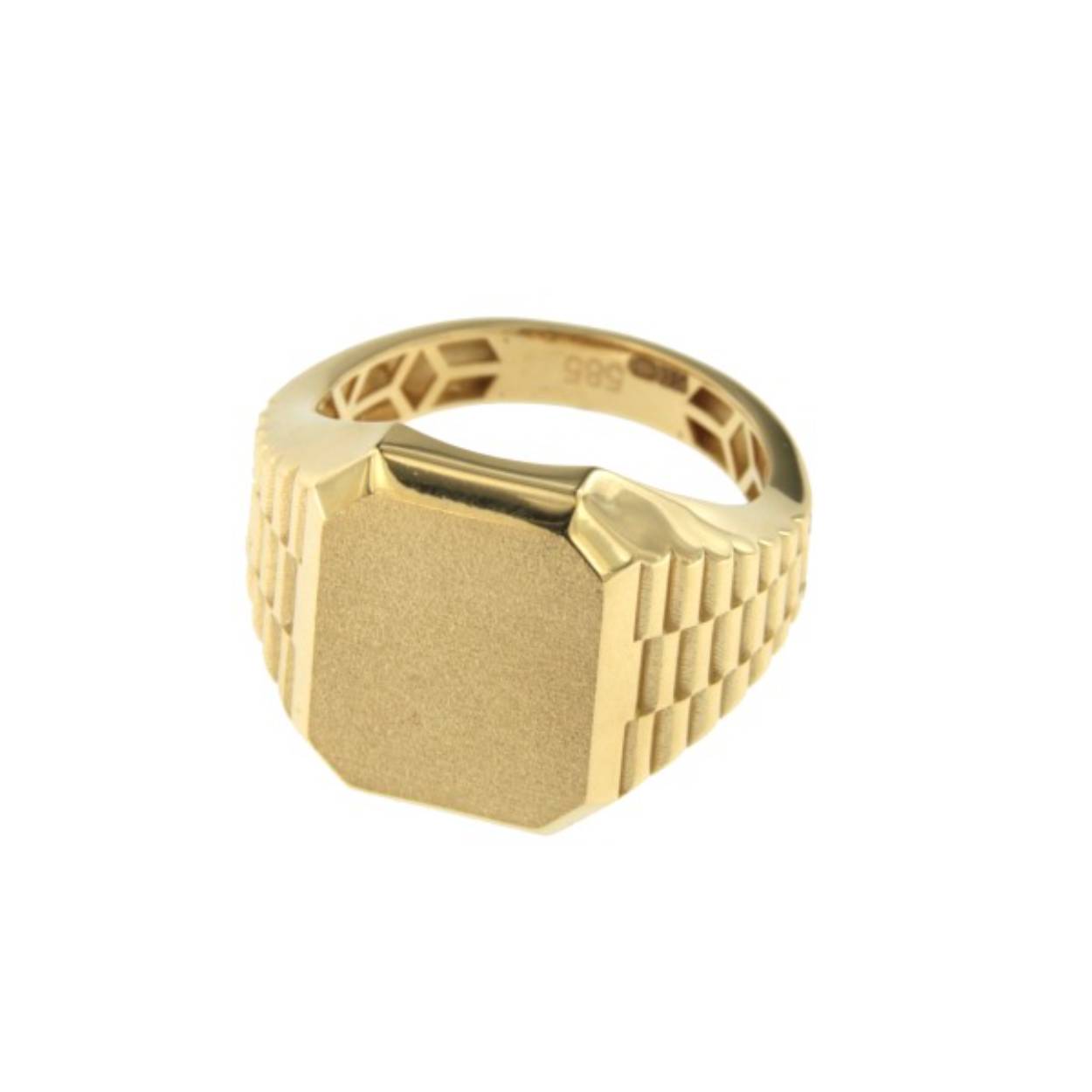 Gouden heren ring Rolex style maat 20