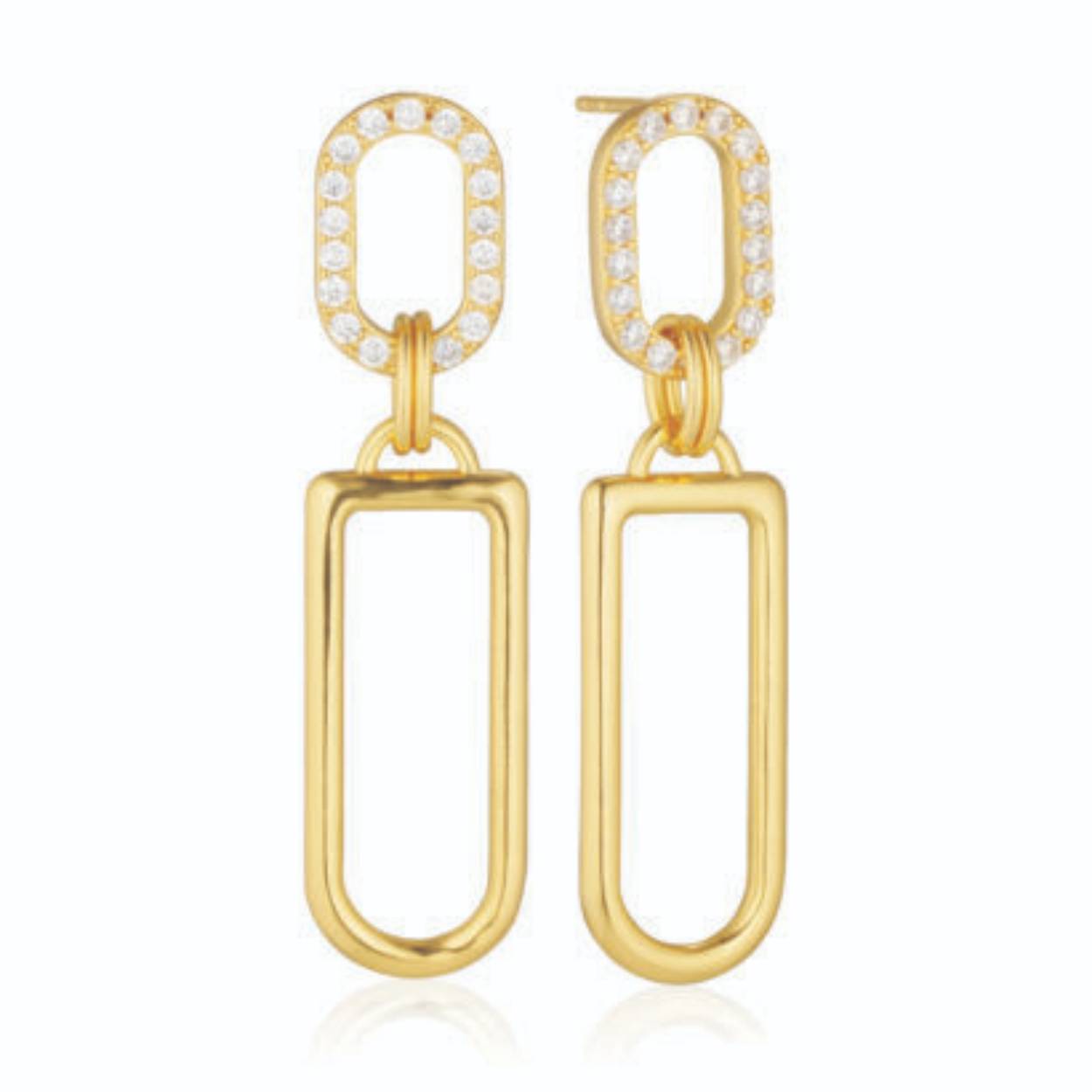 Sif Jakobs oorhangers zilver 18 krt. geelgoud verguld met zirkonia's
SJ-E42226-CZ-YG