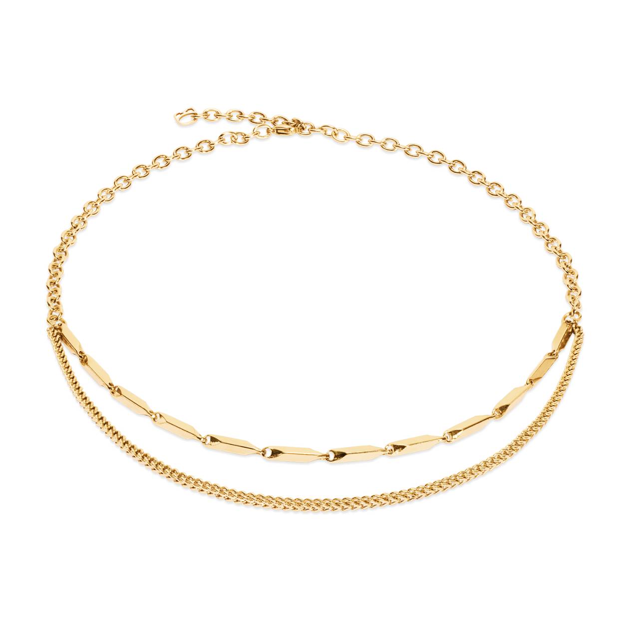 Coeur de Lion collier edelstaal goldplated 2 - rijig
0801/10-1600