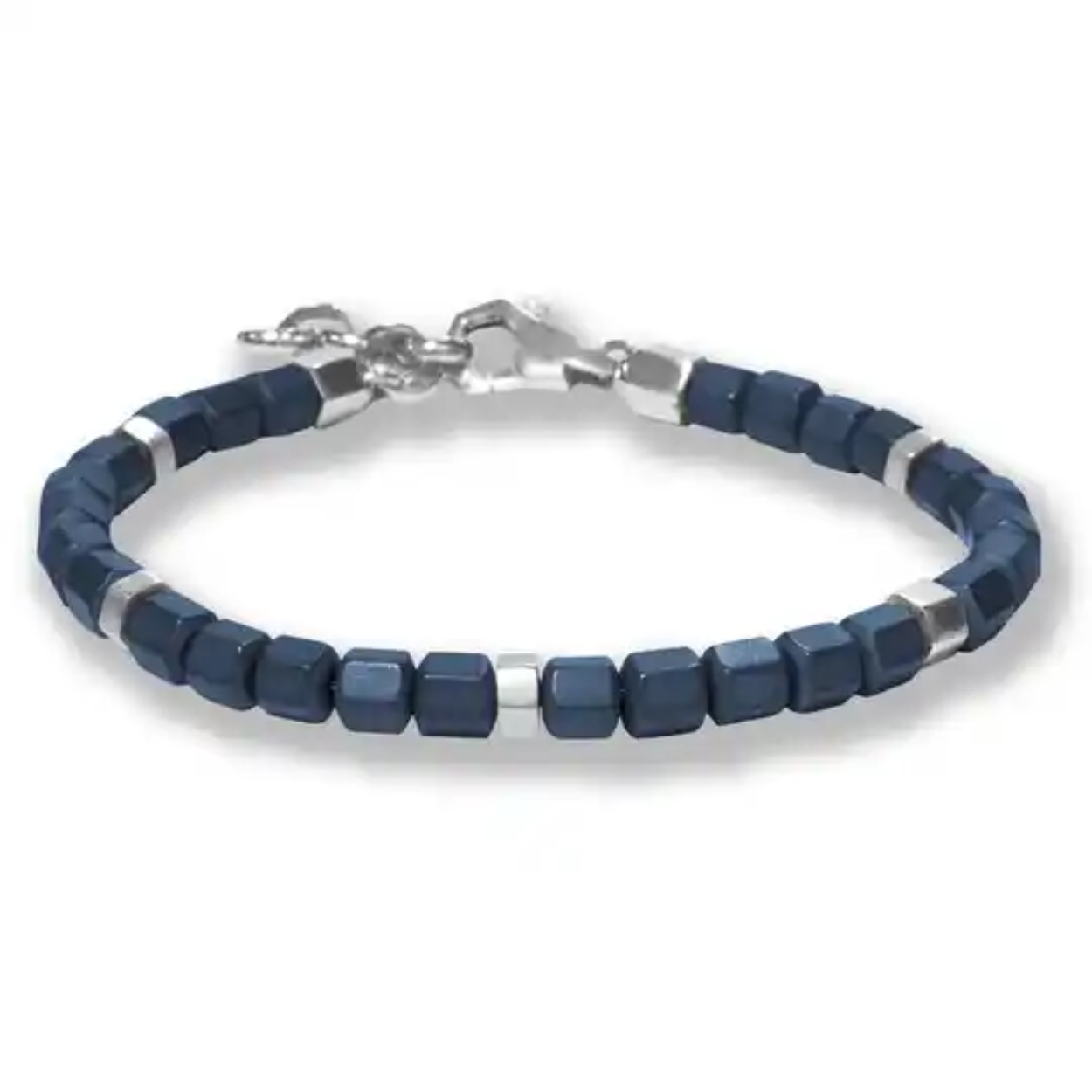 925 silver/hematite bracelet 18.5 cm