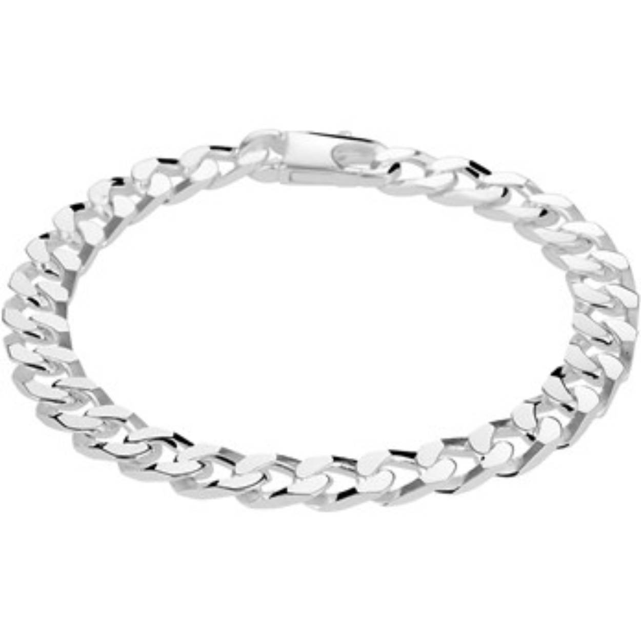 Massief zilveren gourmet schakelarmband van 22cm lang

Breed : 7mm