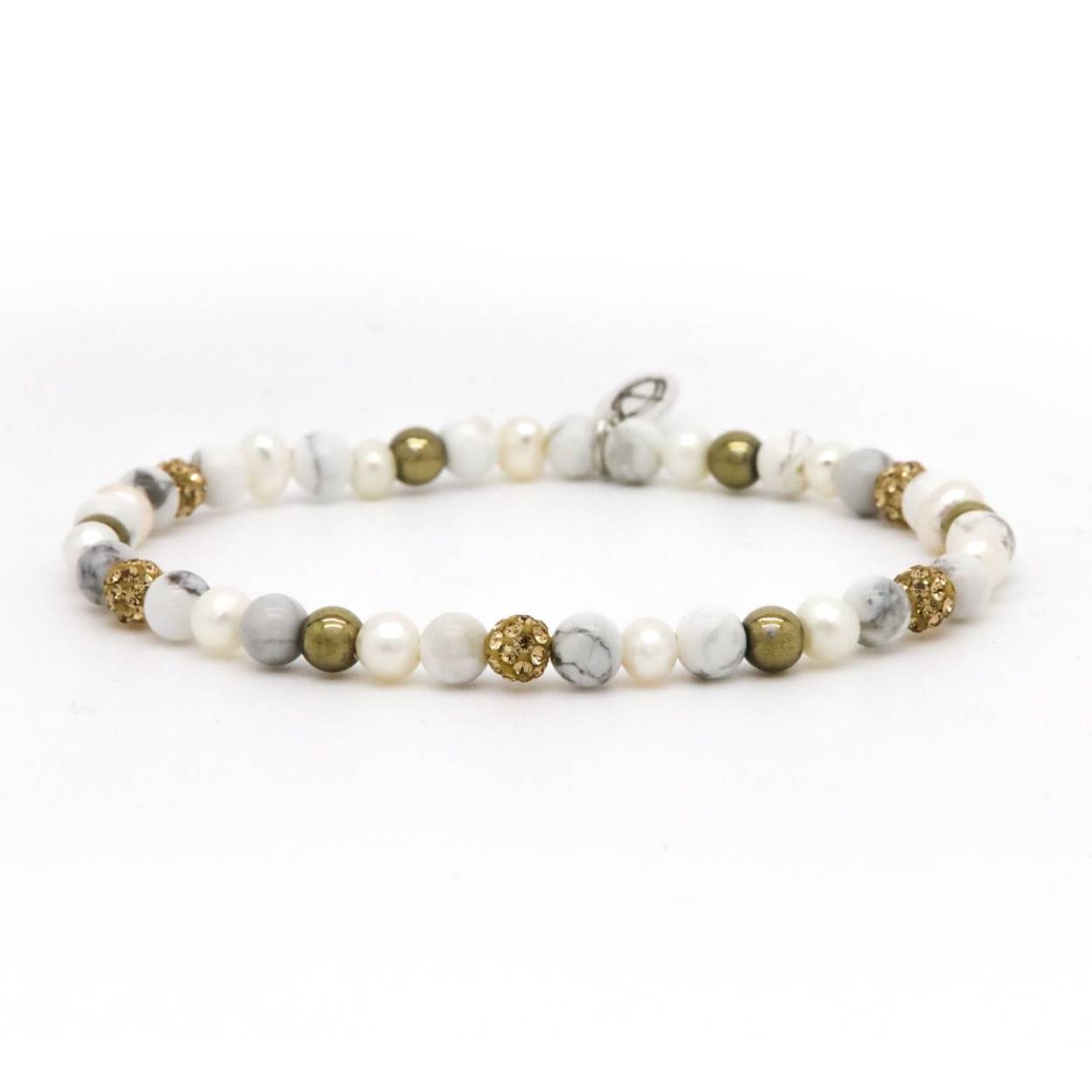 Karma armband, Spiral Aster xxs elastic (gold crystal)