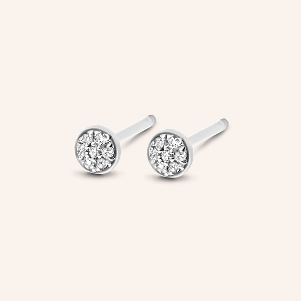 zilveren oorbellen 0.056cts