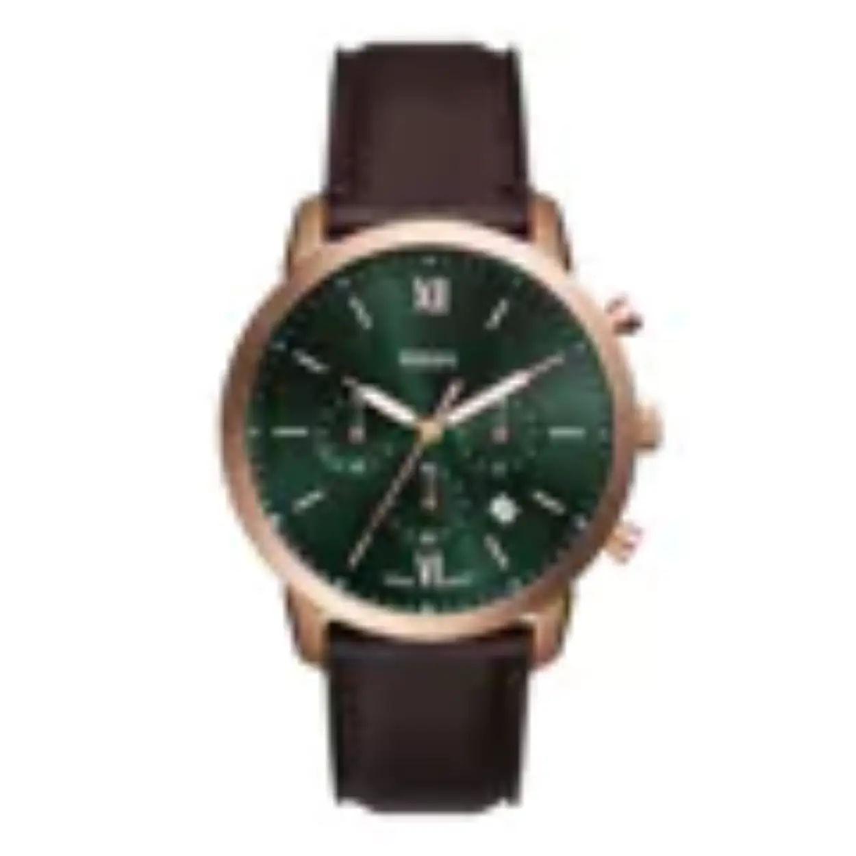 Fossil horloge Neutra FS6073 : Ontdek de verfijnde elegantie van het Fossil horloge Neutra FS6073. Dit stijlvolle herenhorloge combineert klassieke ontwerpelementen met moderne accenten. Met een slanke ronde roestvrijstalen kast en een luxe bruine leren band straalt de Fossil Neutra FS6073 tijdloze klasse uit. De groene wijzerplaat met subtiele indexen zorgt voor een elegante en overzichtelijke uitstraling. Perfect voor zowel formele als casual gelegenheden, biedt dit horloge betrouwbare tijdwaarneming dankzij de nauwkeurige kwartsbeweging met chronograaf.
