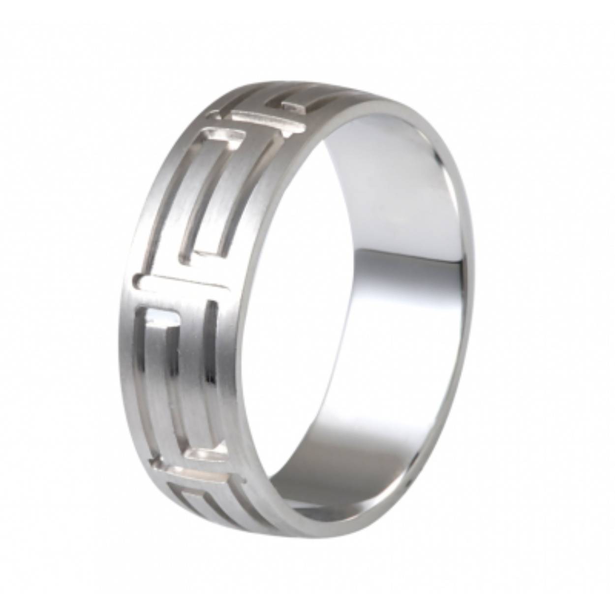 585 witgouden trouwringen, 5 mm breed,  Mat/glimmend. De damesring heeft geen diamant