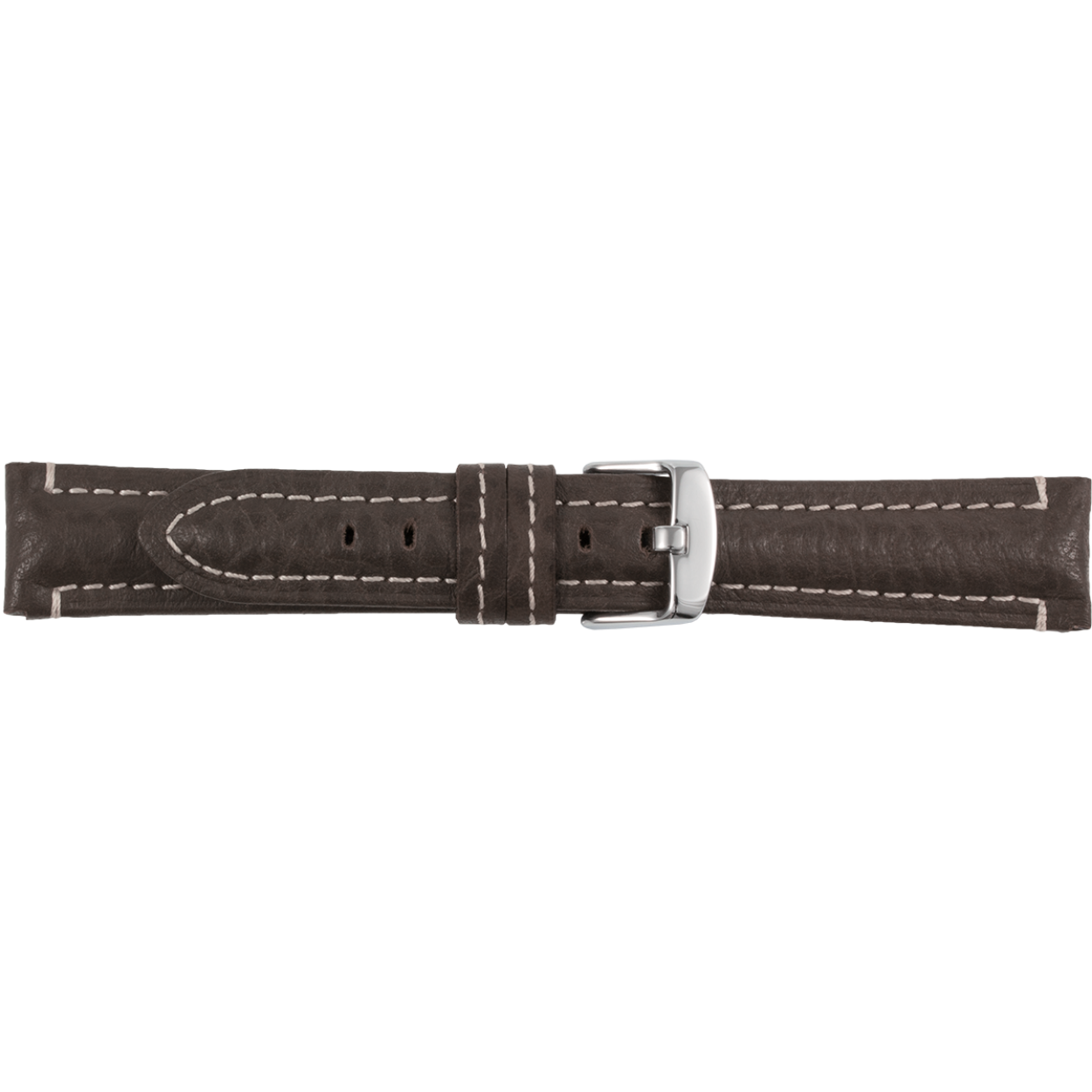 Horlogeband bruin leer