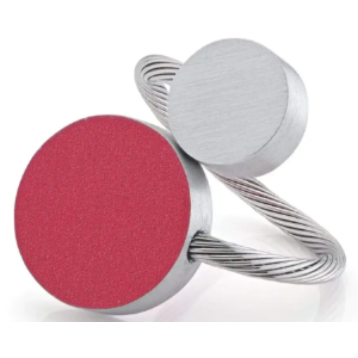 RING MET TWEE RONDE VORMEN ROOD