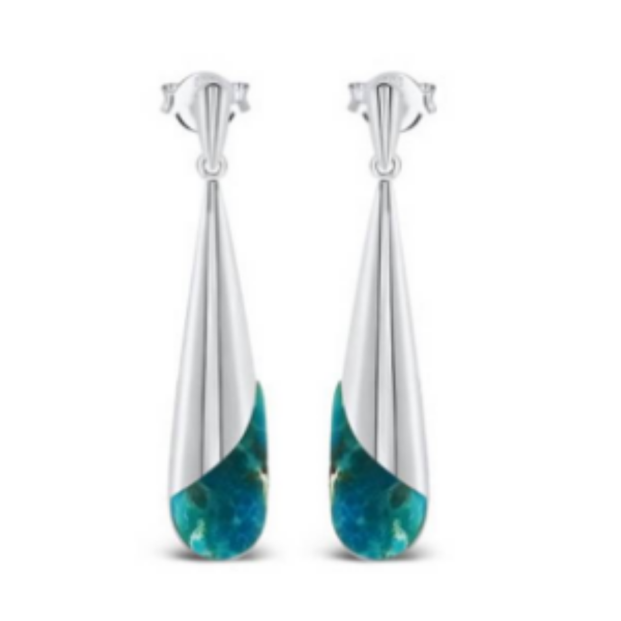 MY iMenso Eterno "Aciadia turquoise" earrings (925/rhod-plated)