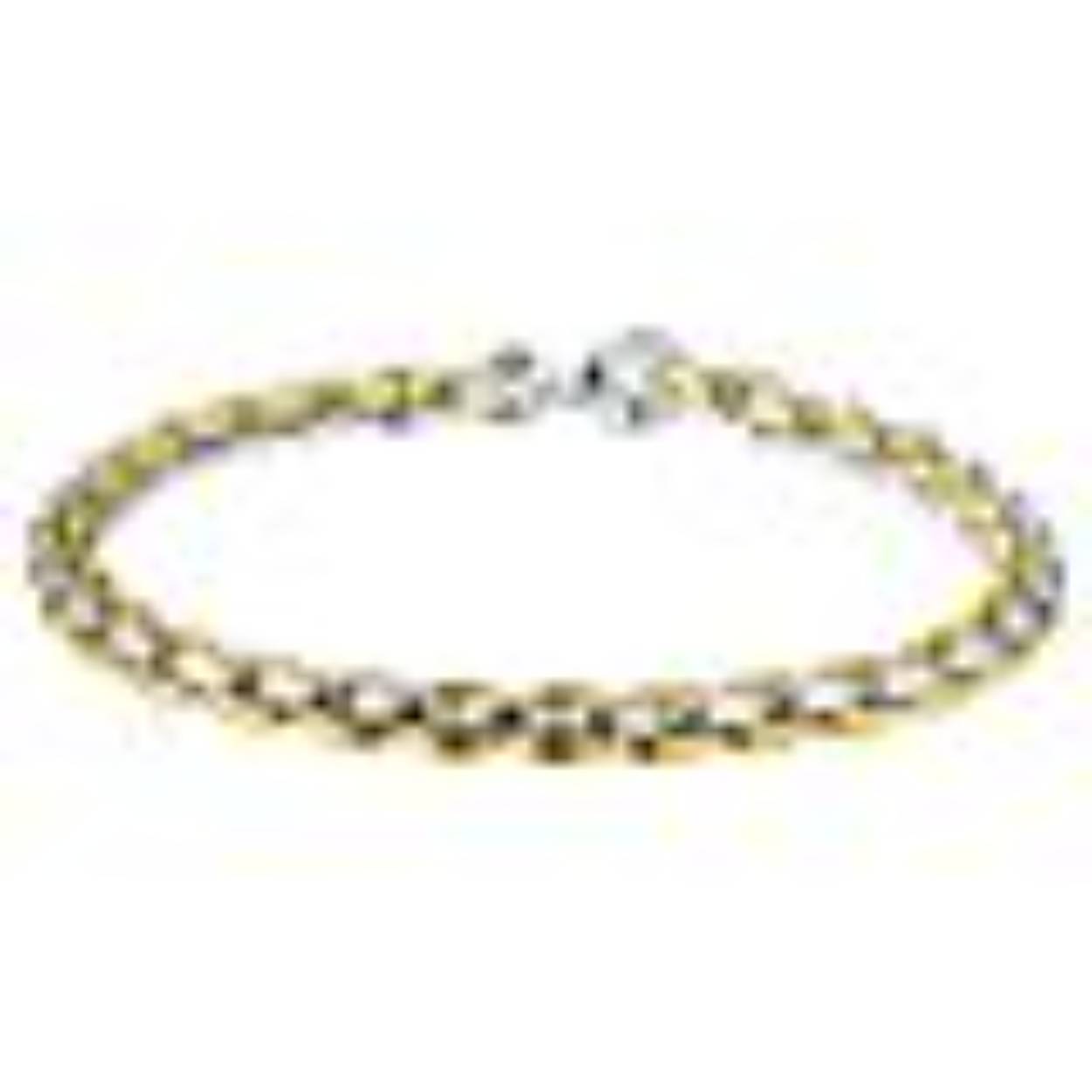 Gouden fantasie armband bicolor 19cm