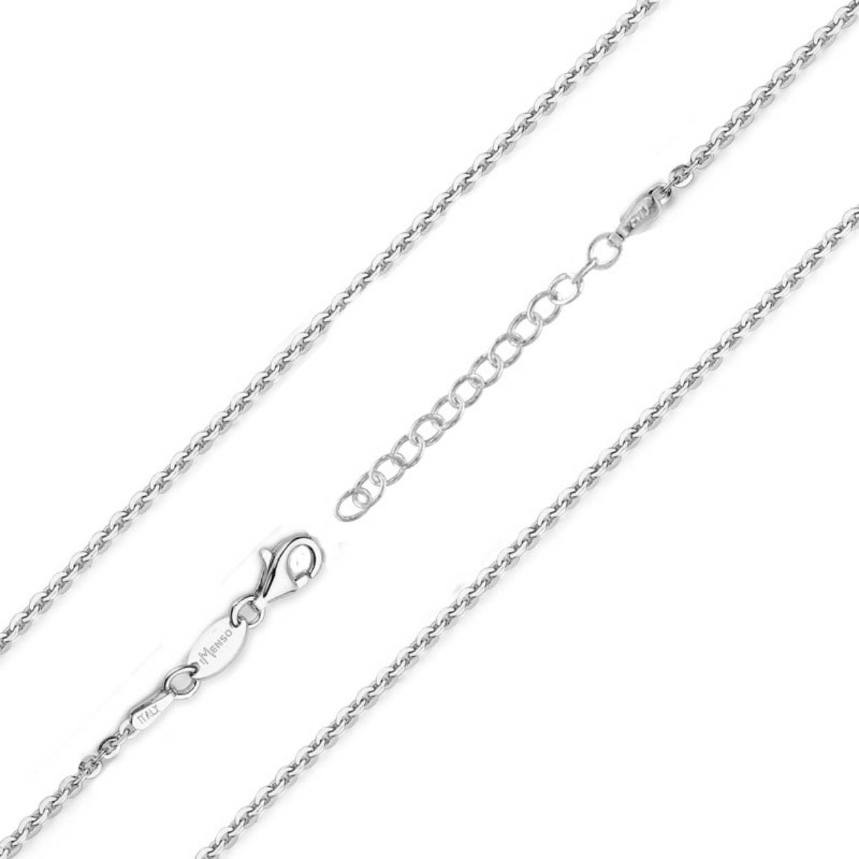 MY iMenso "jasseron" flat 42+5 cm necklace(925/rhod-plated)