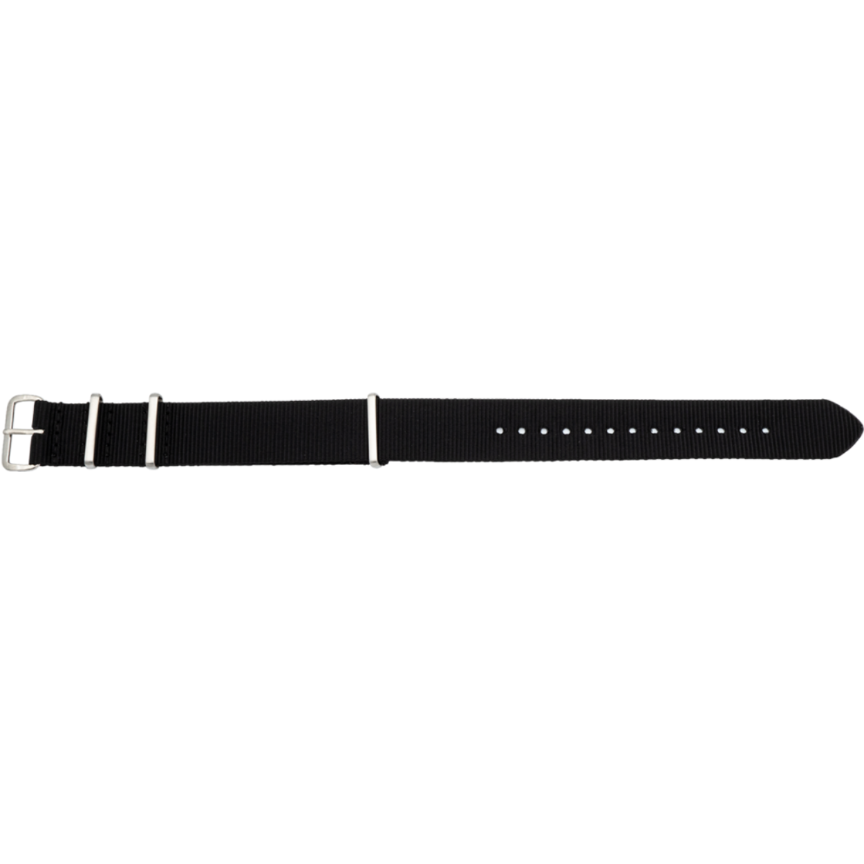 Nylon horloge band met metalen passant