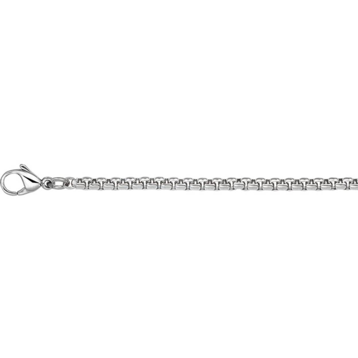 zilveren collier, rond venetiaans 2mm 45cm