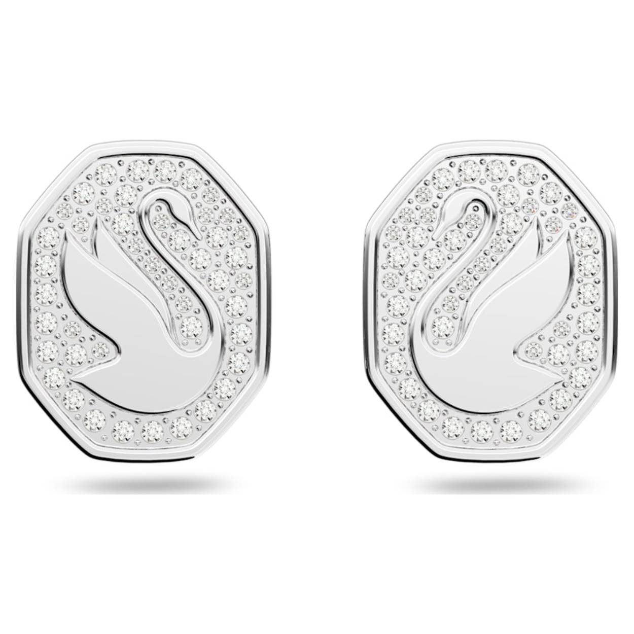 Deze achthoekige oorknopjes zijn gemaakt voor de viering van de geliefde achthoekvorm en het Swarovski-zwanensymbool. Deze oorbellen met weergaloze heldere kristallen zijn een speelse en eigentijdse uiting van het rijke erfgoed van Swarovski. Draag hem alleen, of met de bijpassende hanger en armband uit de Signum-lijn. Deze oorbellen maken onderdeel uit van de Signum-lijn en zijn ontworpen door Creative Director Giovanna Engelbert voor Collection II.
