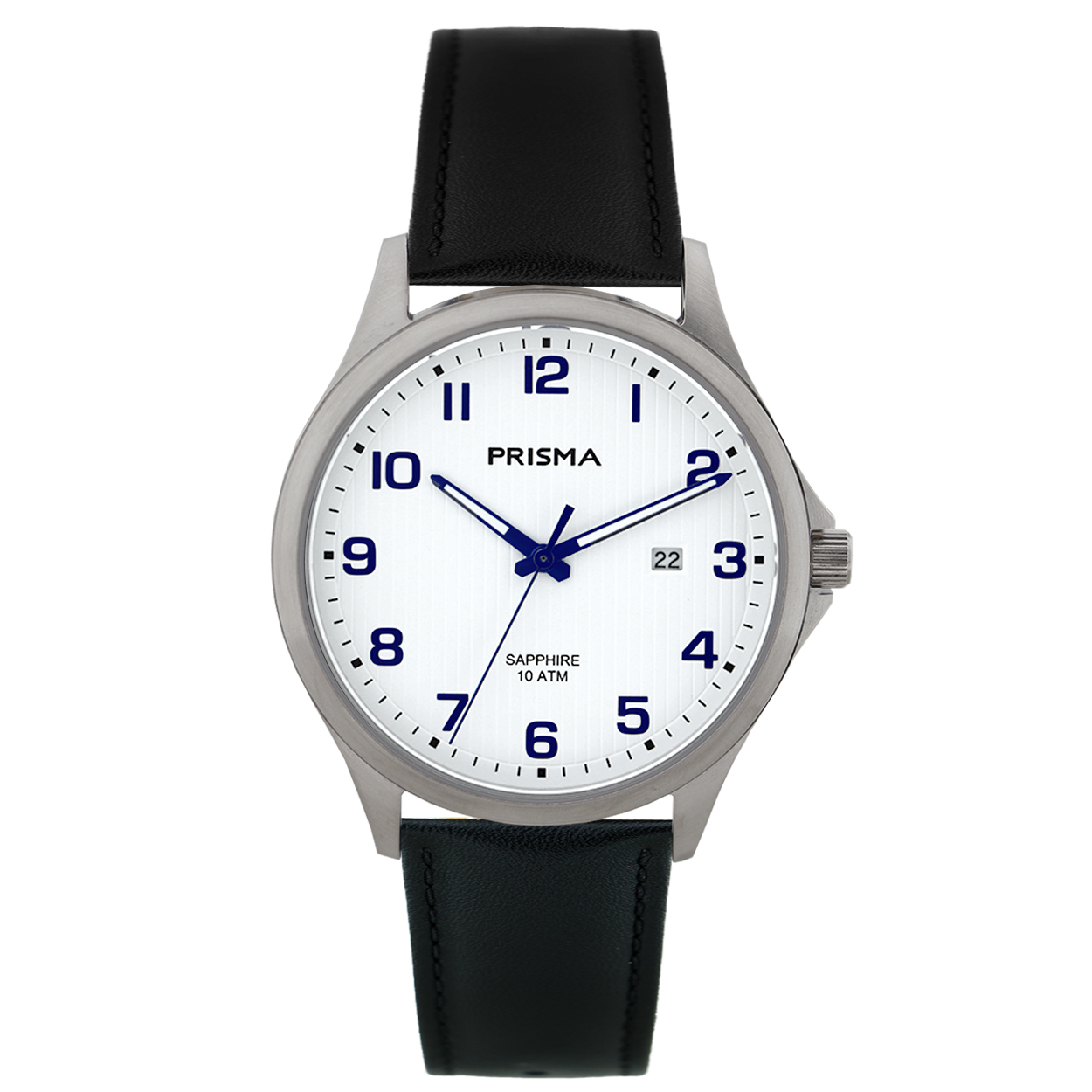 Prisma horloge P1405 heren titanium saffierglas 10 ATM grijzekleur met witte wijzerplaat

Algemeen
Geslacht: heren
Model: P.1405

Voordelen
– band echtlederen zwarte band
– wijzerplaat wit met cijfers blauwkleurig
– glas is zeer krasvast
-lichtgewicht materiaal met extra draagcomfort
– waterdicht 10 meter
– quartz
– maat kast 40 mm (breedte) 8,6 mm (dikte)