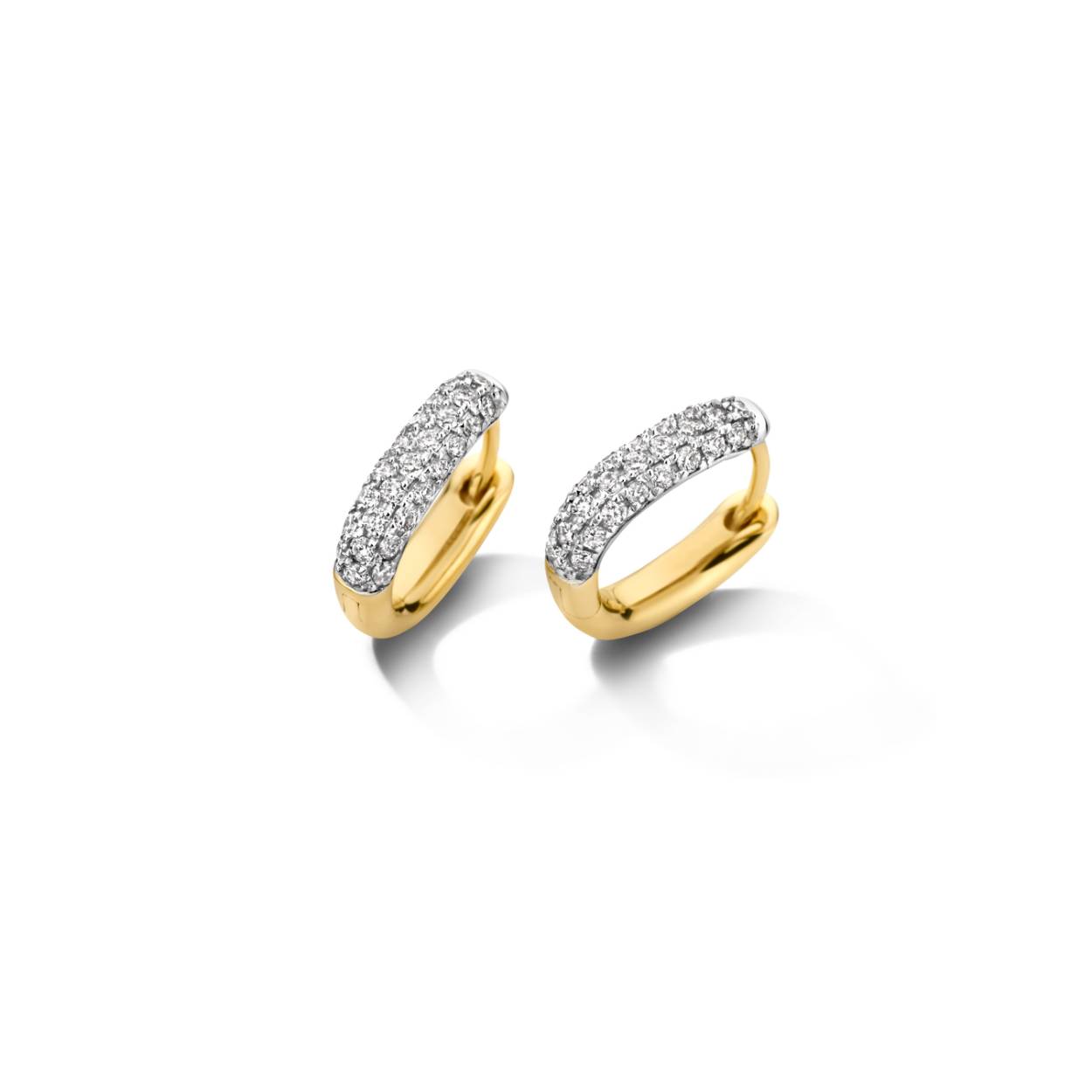 Oorbellen GG 18 kt + 0.19ct brilj