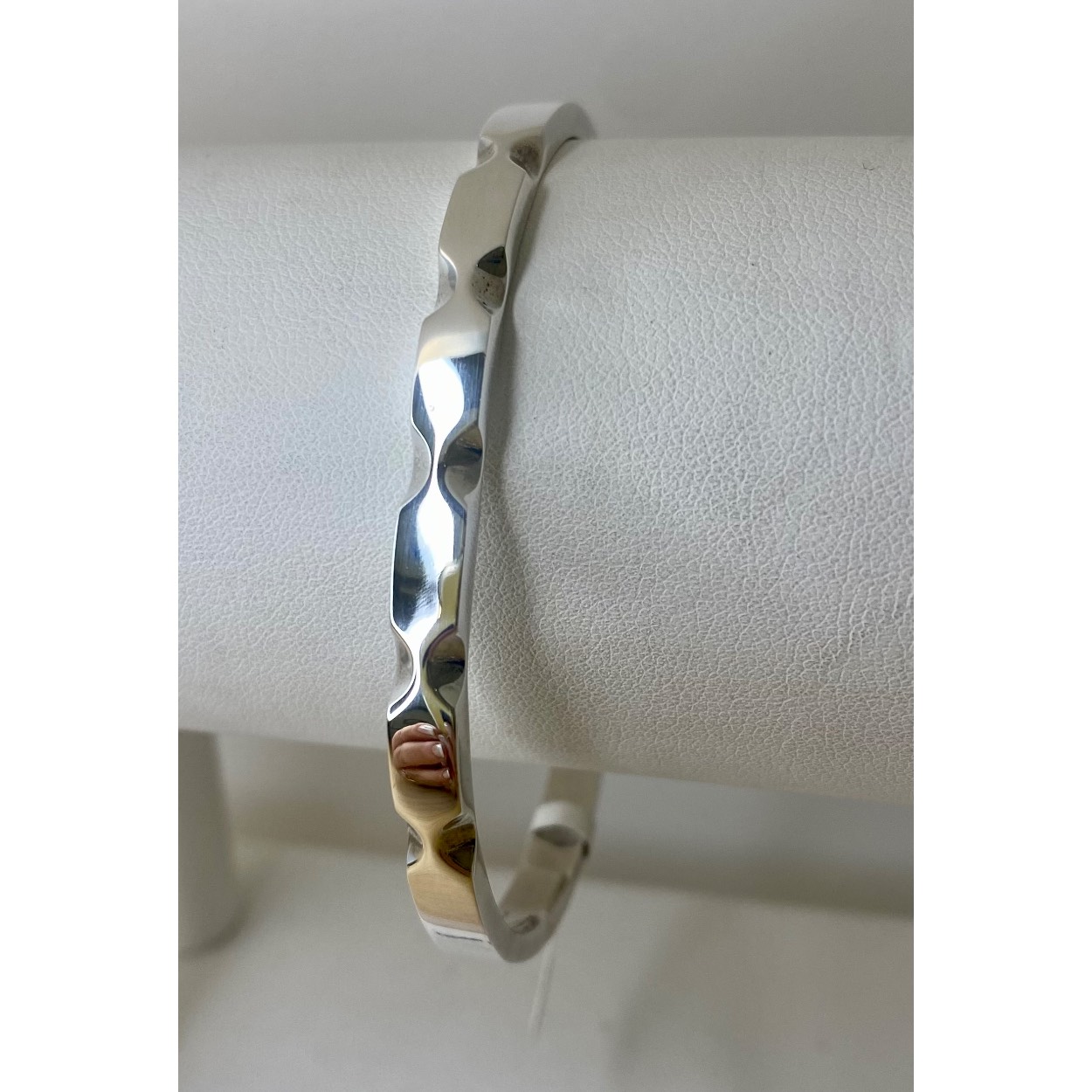 Zilveren bewerkte Bangle 