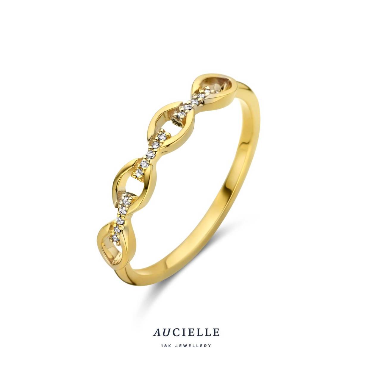 Aucielle ring goud 18k briljant 0.035ct