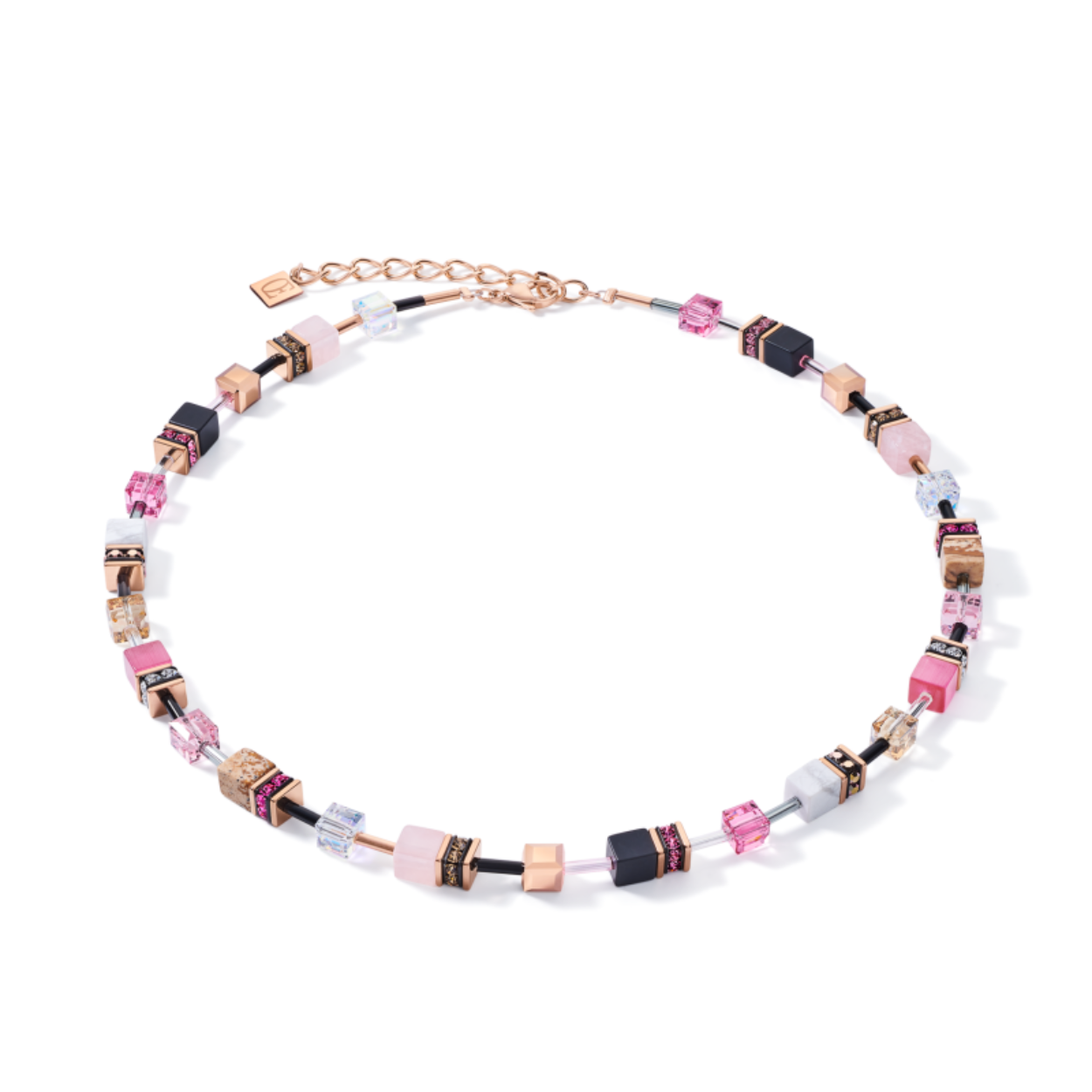 Coeur de Lion roze champagne collier