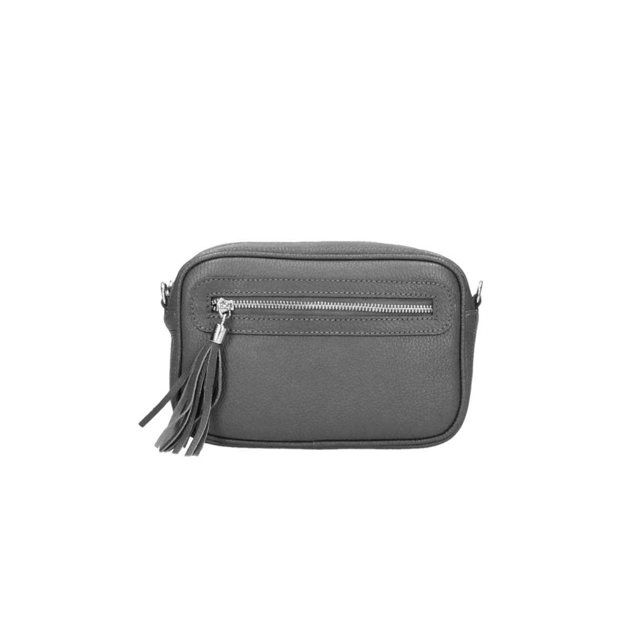 acht Lederen schoudertas 

rits vak aan de binnen- en buitenkant
polyester voering
afneembare schouderriem

Afmetingen:
Hoogte 15 cm x 23 cm x diep 8cm