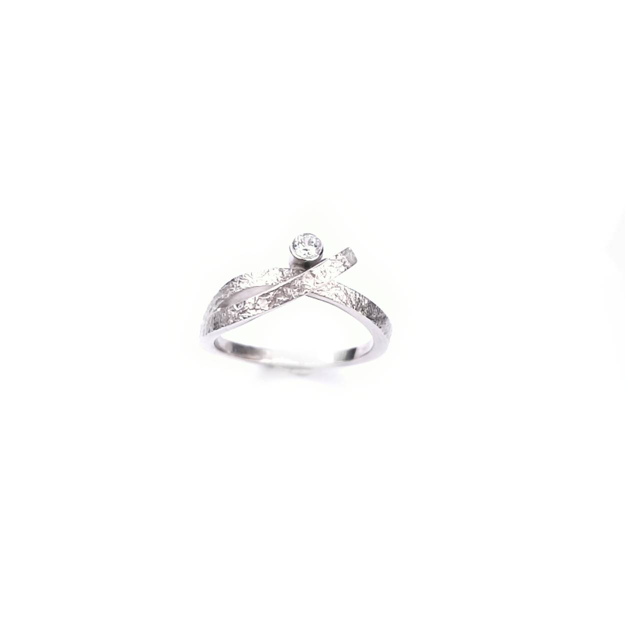 4708 Zilveren ring zirkonia