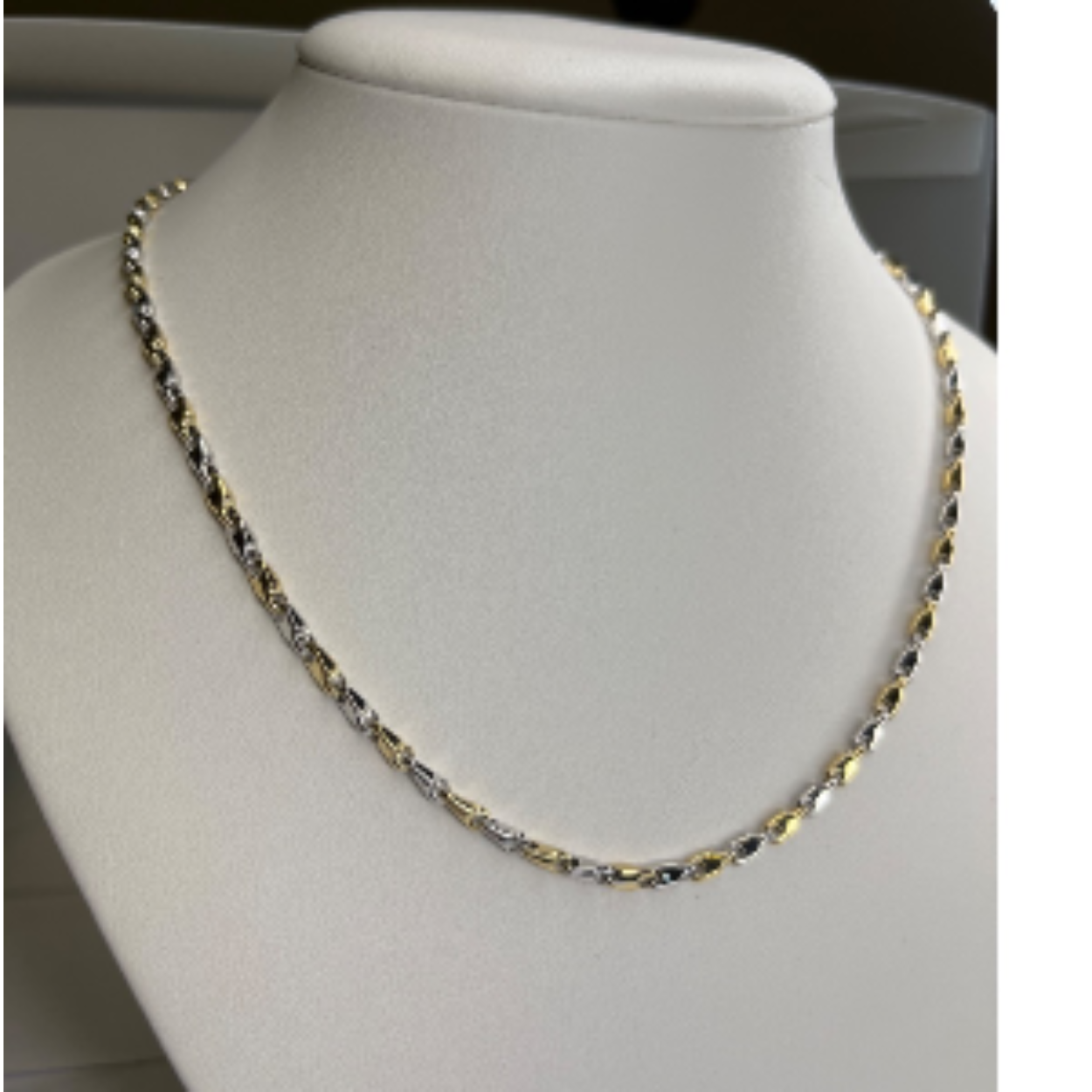 Fantasie tonnetjes collier 3 mm breed, 45 cm .
