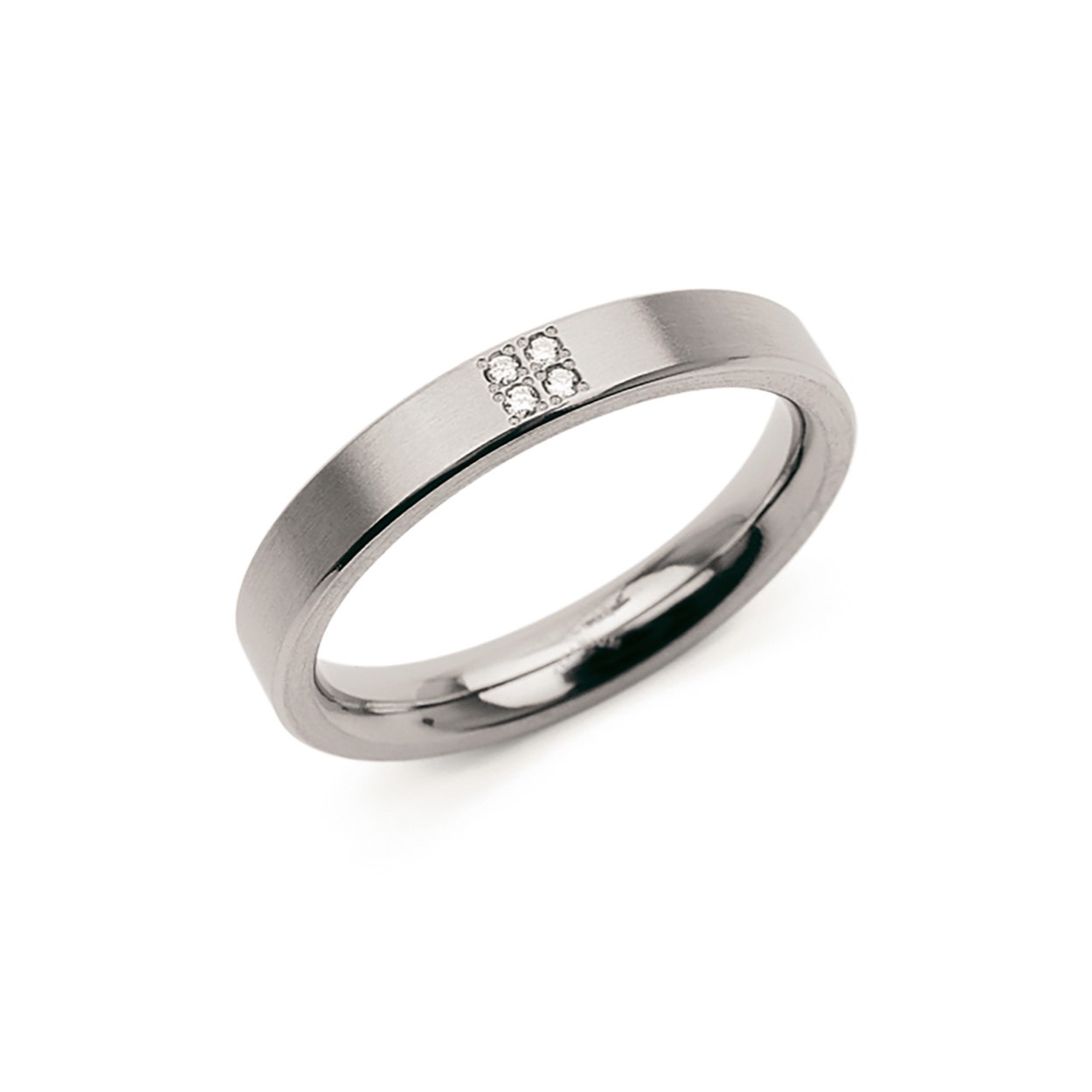 Dit is een ring van het merk Boccia Titanium