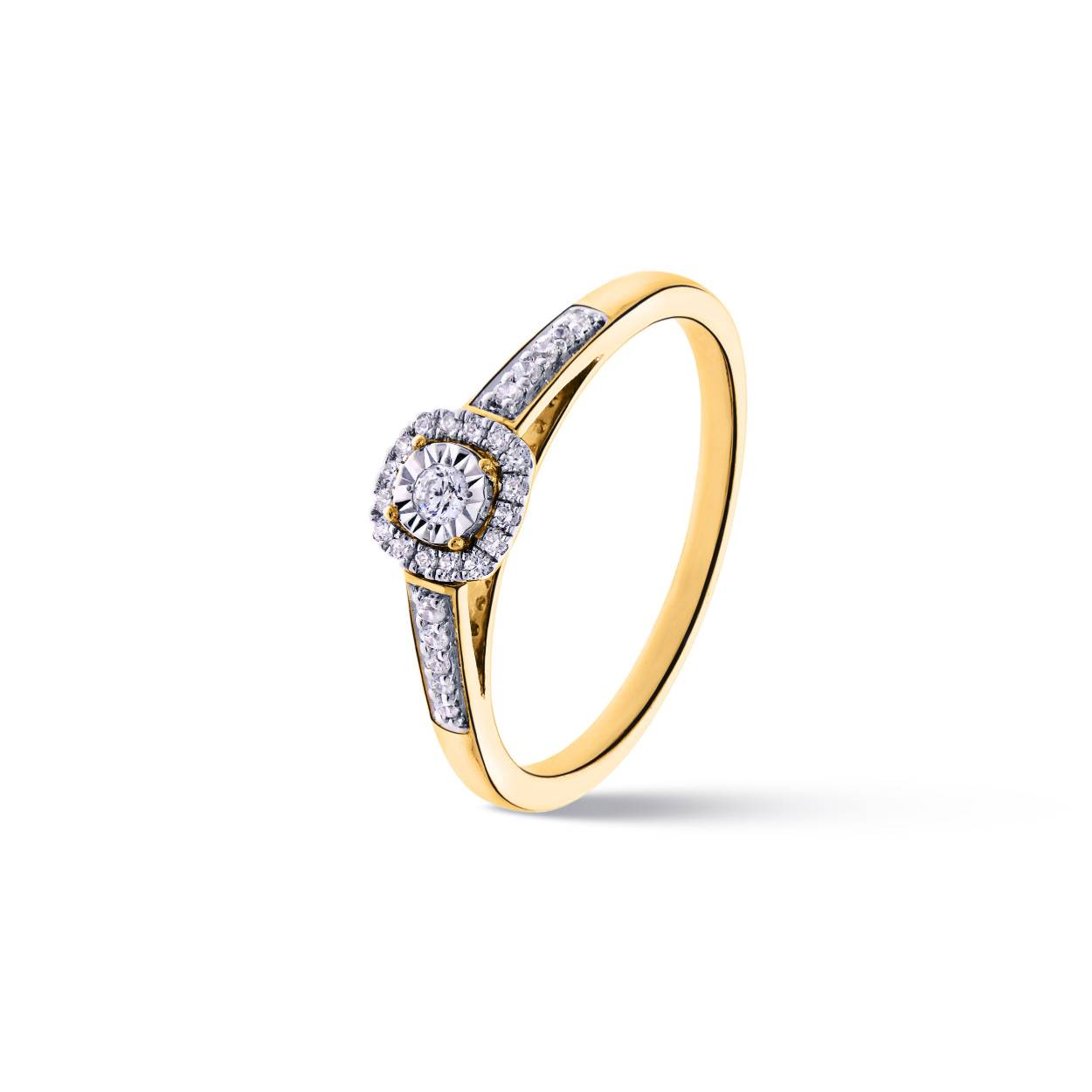 Diamanten aanzoeksring
