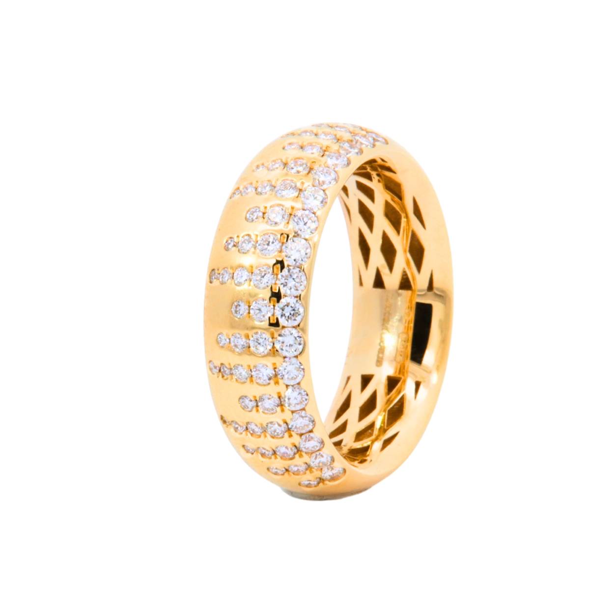Rosegouden ring met diamanten band ring-coll.Bei

