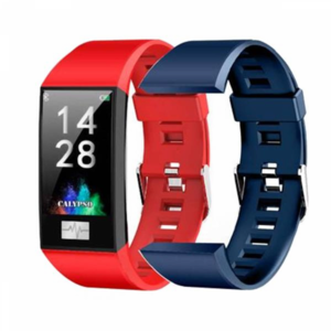 Calypso K8500 Fitness Tracker
Afmetingen horlogekast: 40 x 20 mm
Rode siliconen band, extra donkerblauwe siliconen band.
Gemakkelijk afwisselen van horlogeband.
Draadloos opladen!