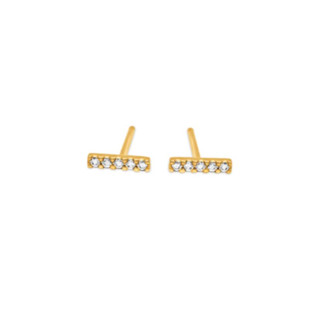 Geelgouden oorstekers 18Kt met diamant 0.16ct