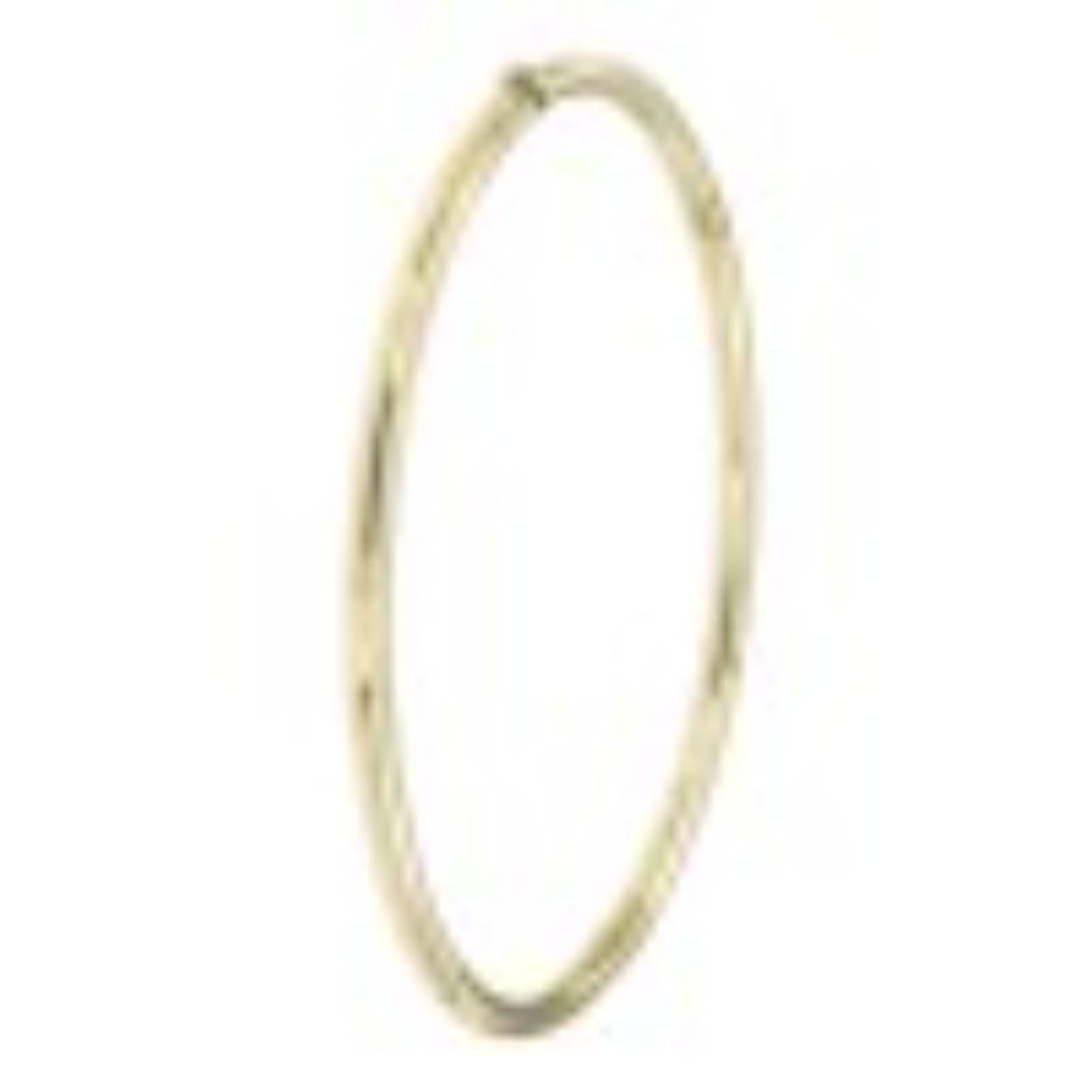 14k geelgouden massieve bangle met een extra veiligheidsacht sluiting, ronde draad 2mm breed en 60mm pols